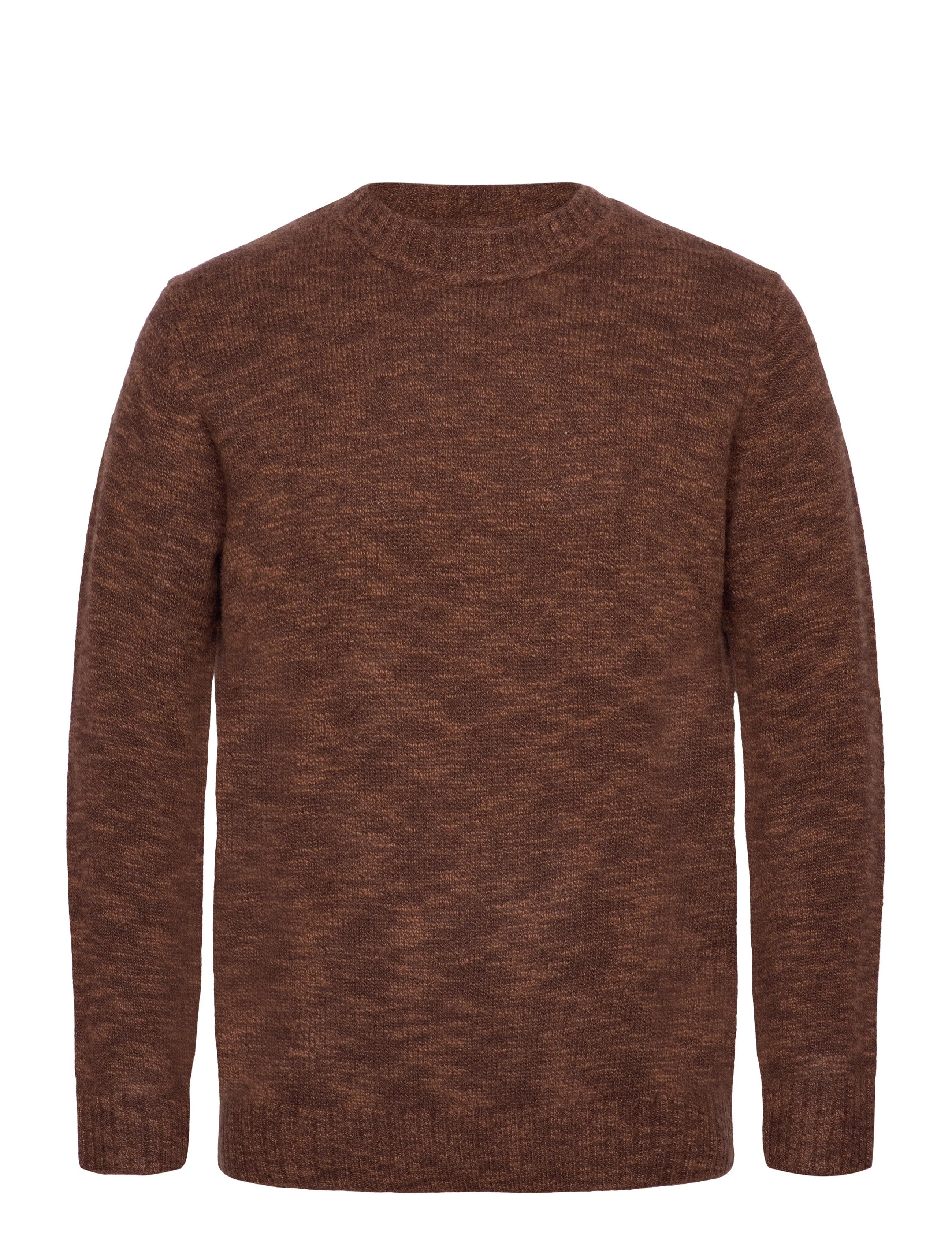 Mos Mosh Gallery MMGLaporte Melange Crew Neck Knit - Rundhals - SUNDOWN MELANGE / brown