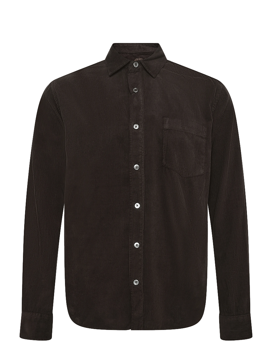 Mos Mosh Gallery - MMGAlden Corduroy Shirt - velvetsärgid - black coffee - 0