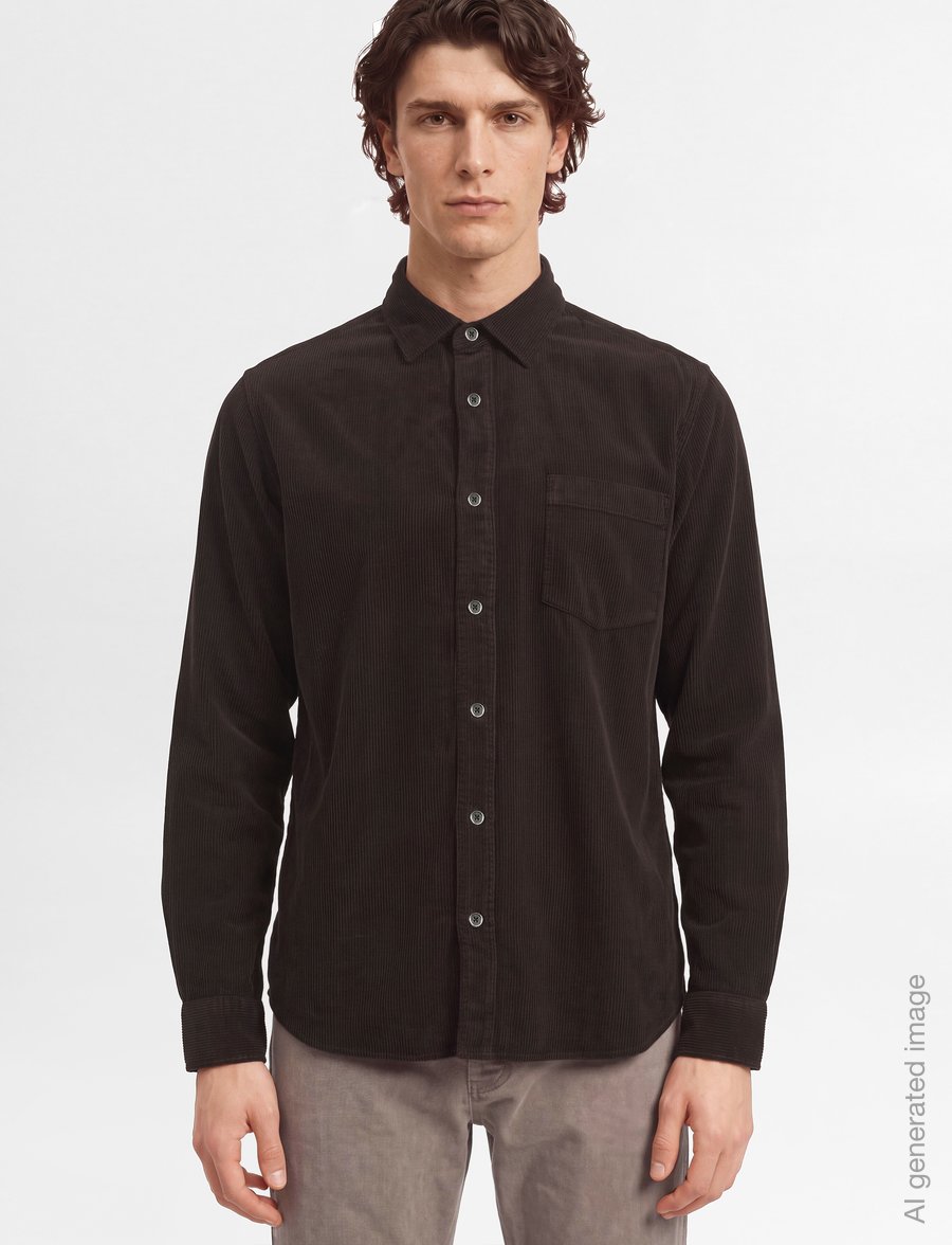 Mos Mosh Gallery - MMGAlden Corduroy Shirt - corduroy shirts - black coffee - 3