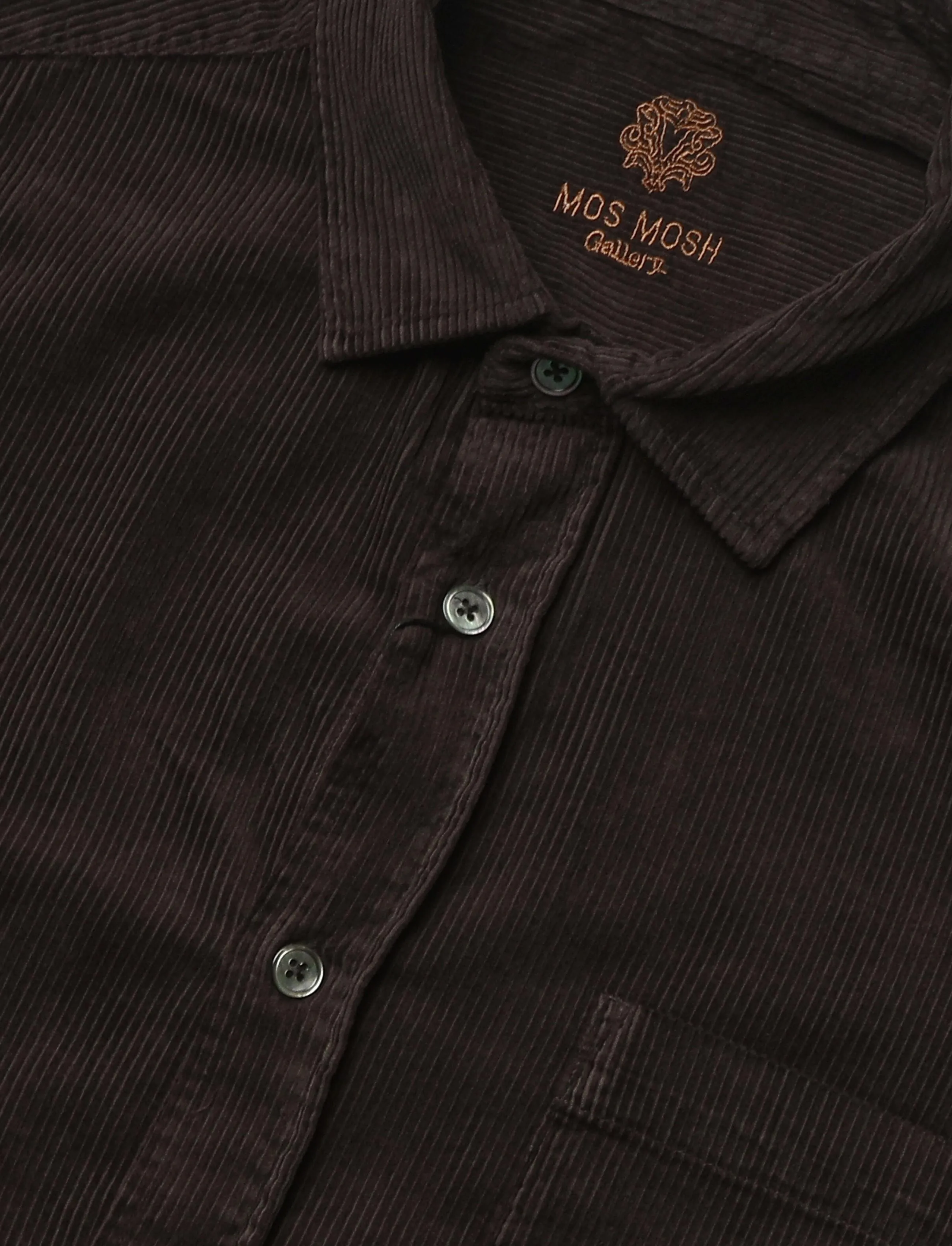Mos Mosh Gallery - MMGAlden Corduroy Shirt - velvetsärgid - black coffee - 2