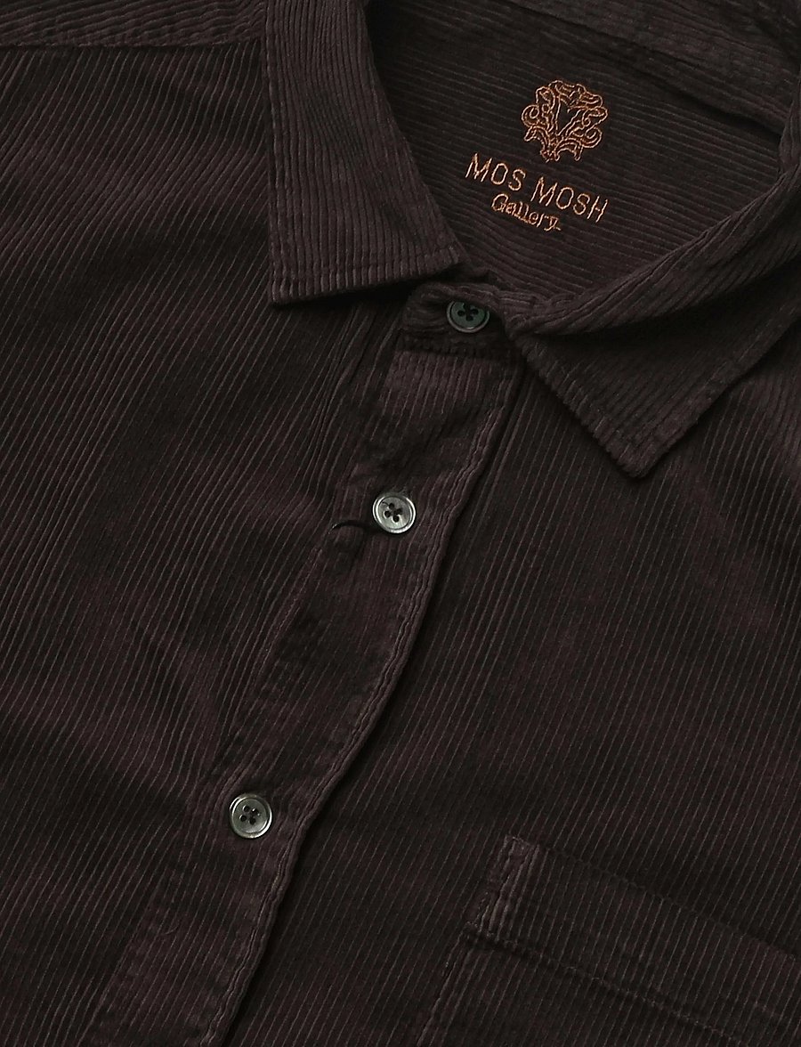 Mos Mosh Gallery - MMGAlden Corduroy Shirt - velvetsärgid - black coffee - 2