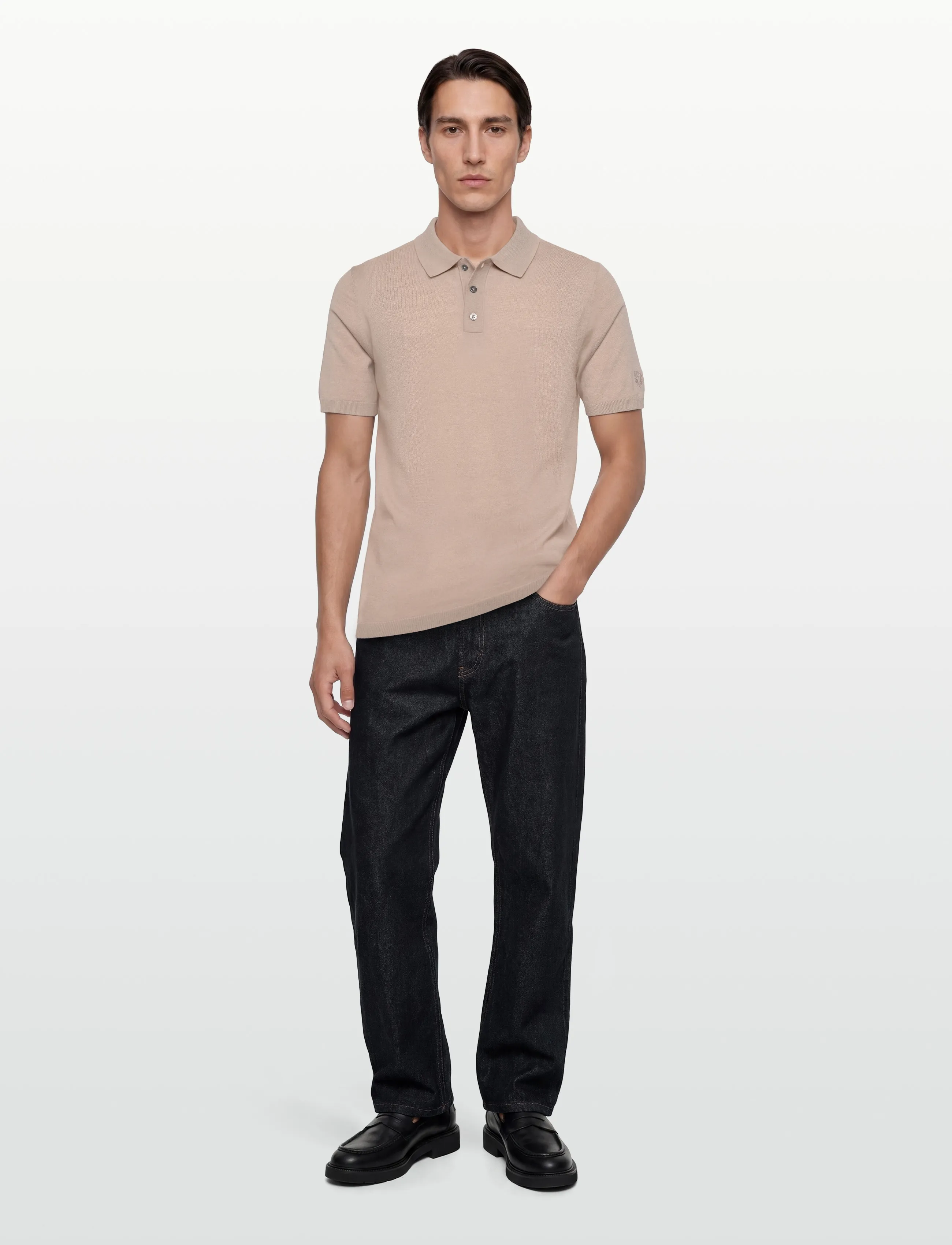 Mos Mosh Gallery MMGAdam Soft SS Polo - Skandinavischer Stil - SOFT KIT / beige