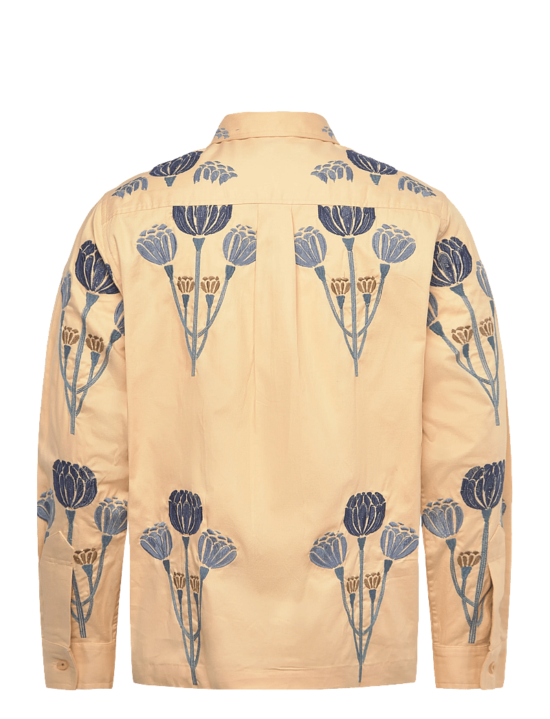 Mos Mosh Gallery - MMGFlow Embroidery Shirt - mønstrede skjorter - warm beige - 1