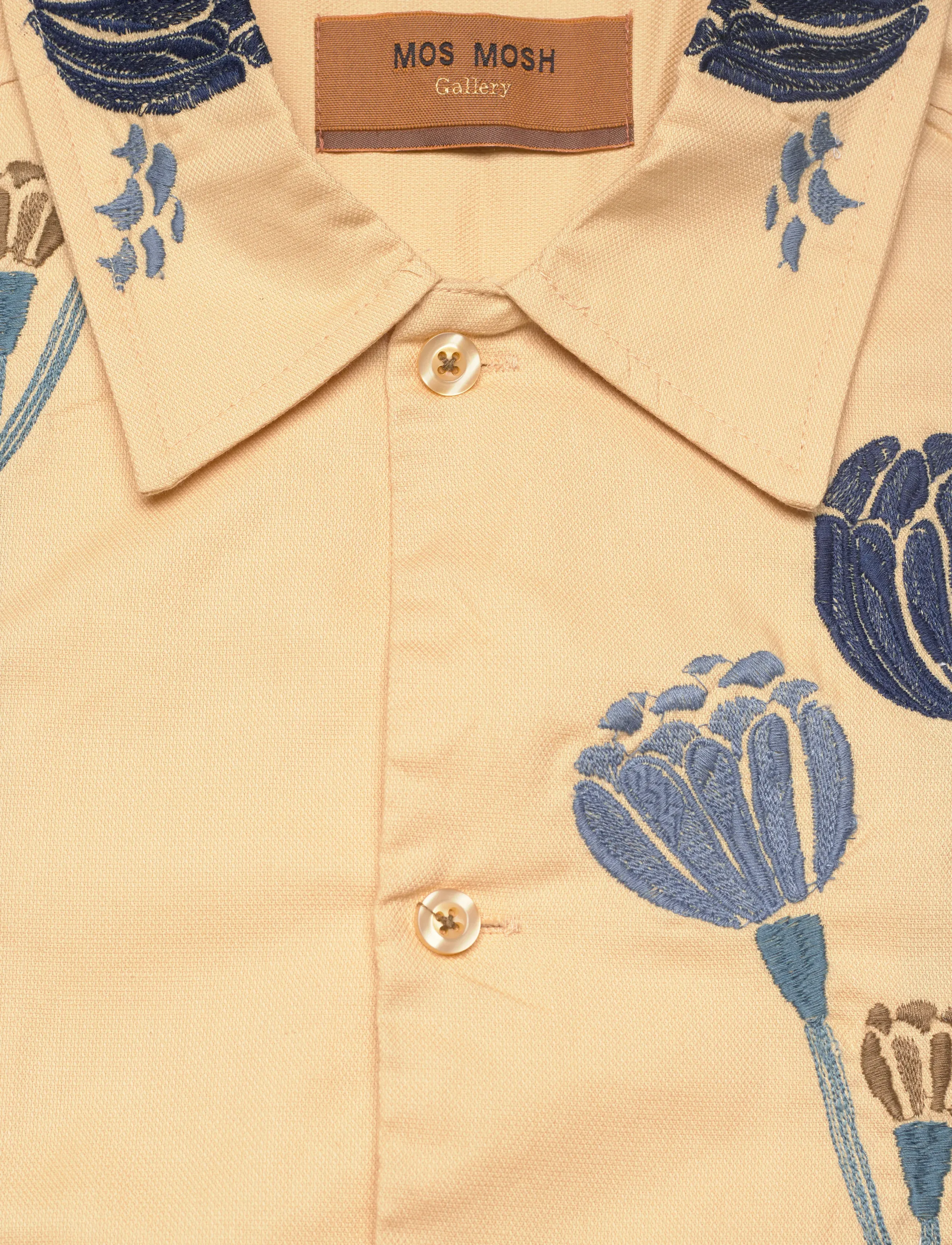 Mos Mosh Gallery - MMGFlow Embroidery Shirt - warm beige - 2