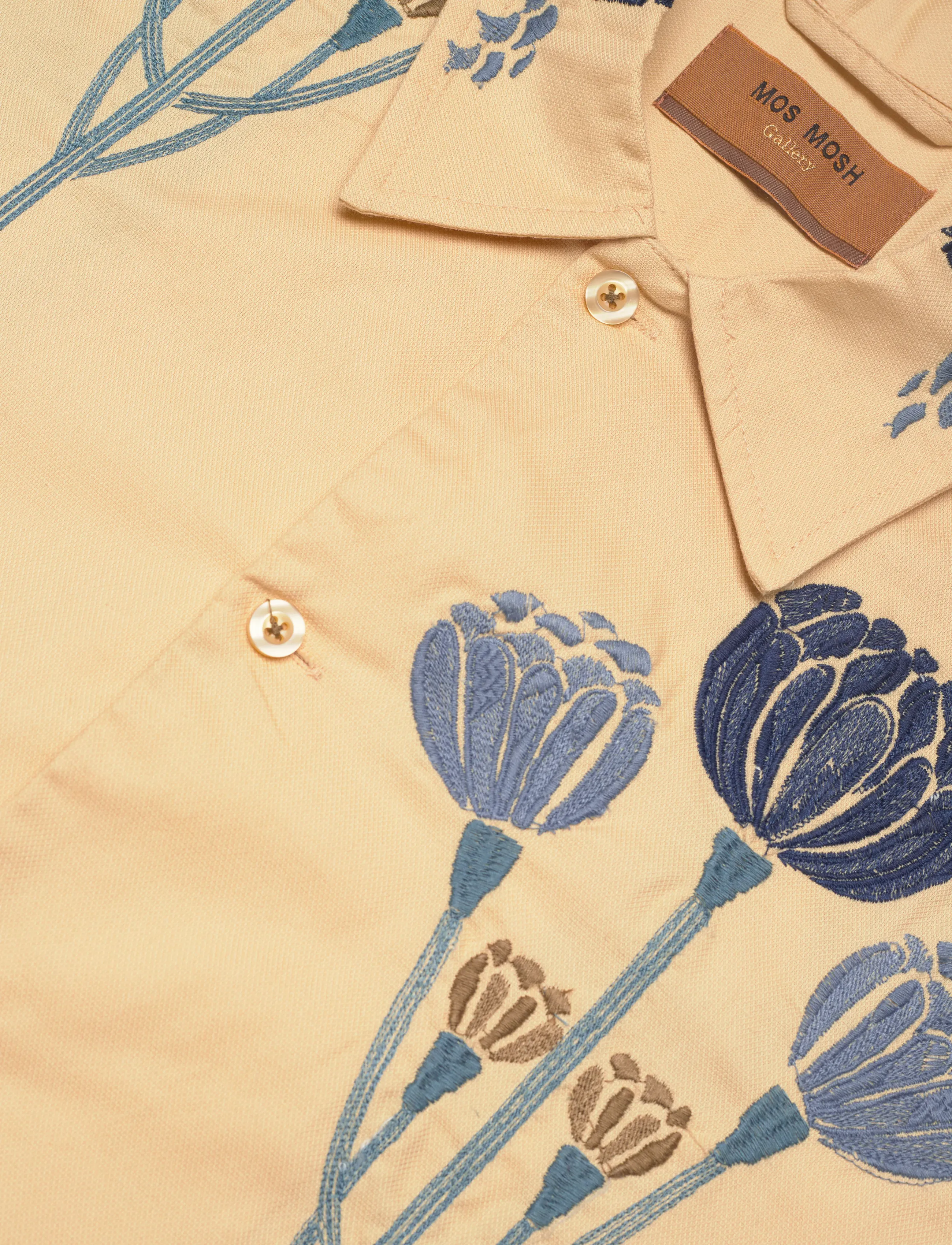 Mos Mosh Gallery - MMGFlow Embroidery Shirt - warm beige - 3