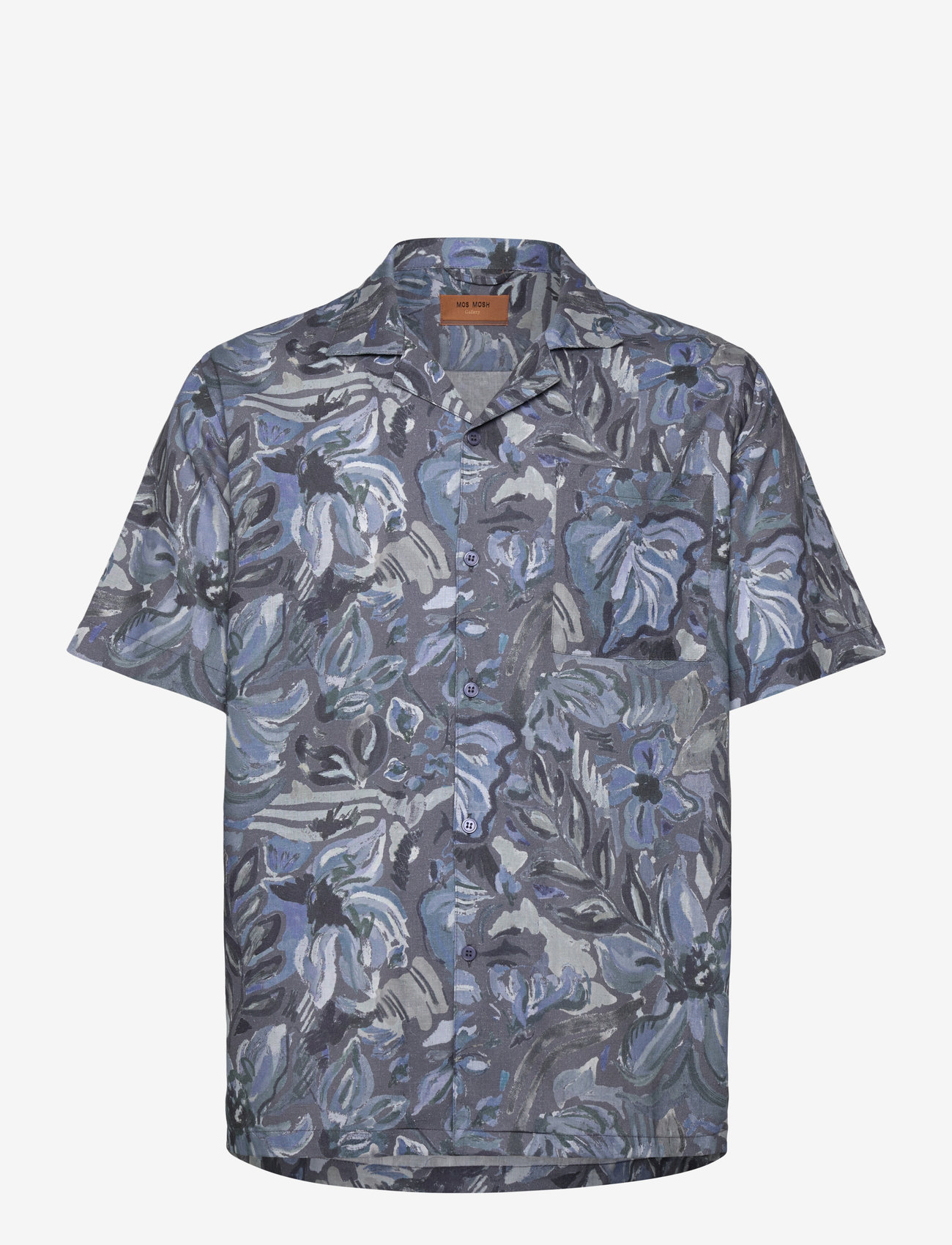 Mos Mosh Gallery - MMGBabel Sun Linen SS Shirt - linased särgid - indigo navy - 0