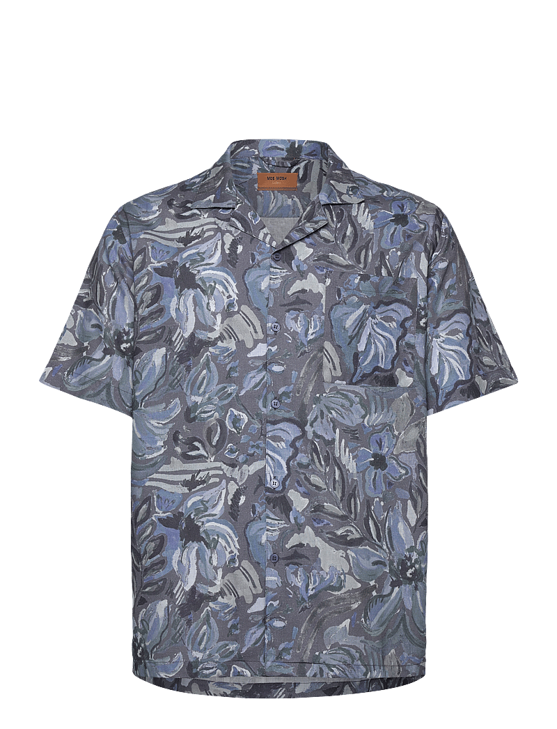 Mos Mosh Gallery - MMGBabel Sun Linen SS Shirt - koszule lniane - indigo navy - 0