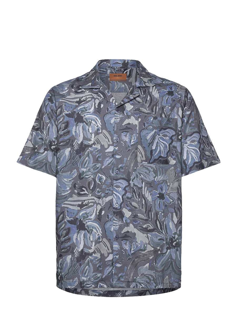Mos Mosh Gallery - MMGBabel Sun Linen SS Shirt - indigo navy - 0