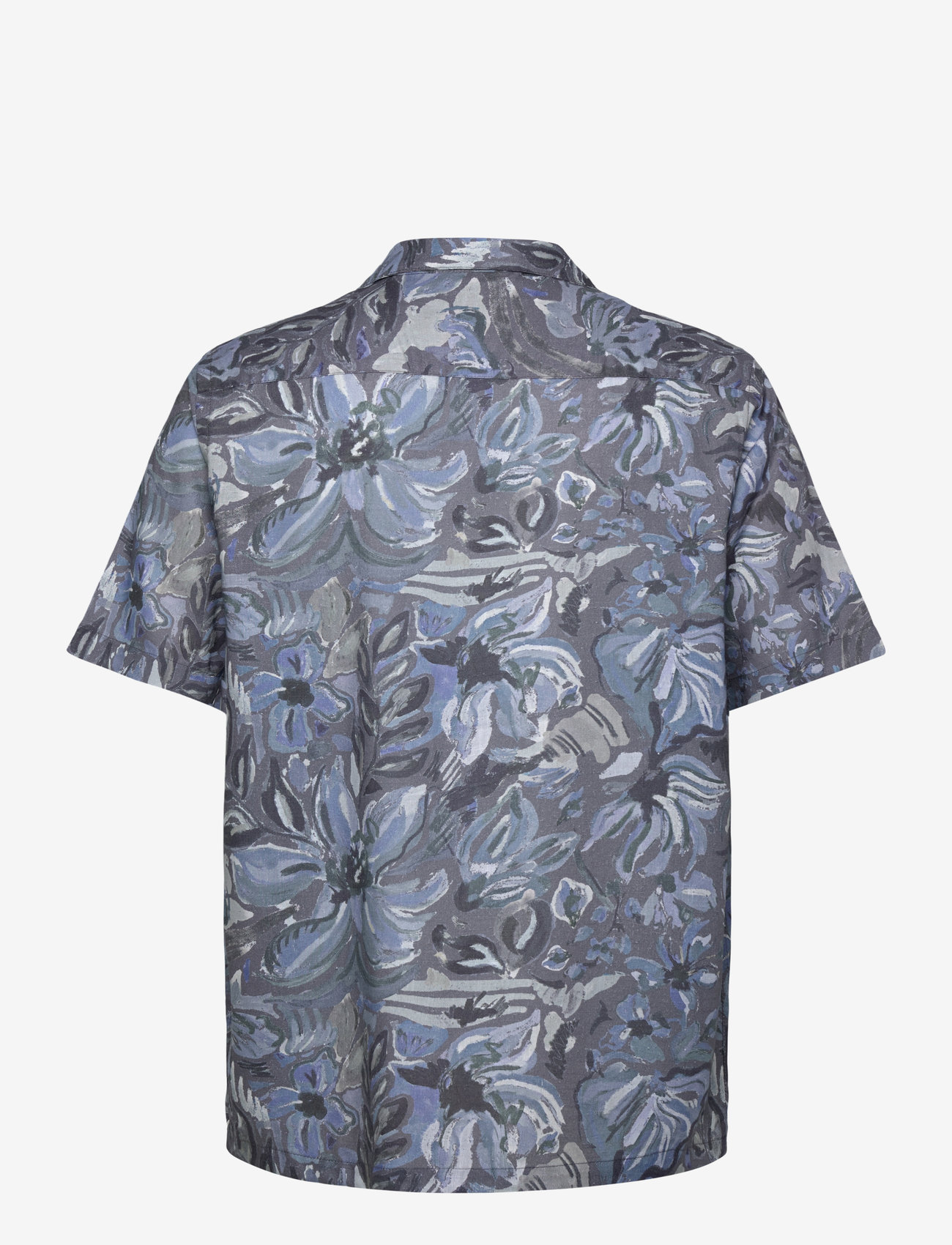 Mos Mosh Gallery - MMGBabel Sun Linen SS Shirt - linased särgid - indigo navy - 1