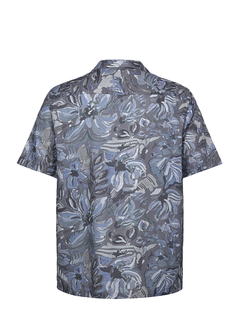 Mos Mosh Gallery - MMGBabel Sun Linen SS Shirt - koszule lniane - indigo navy - 1
