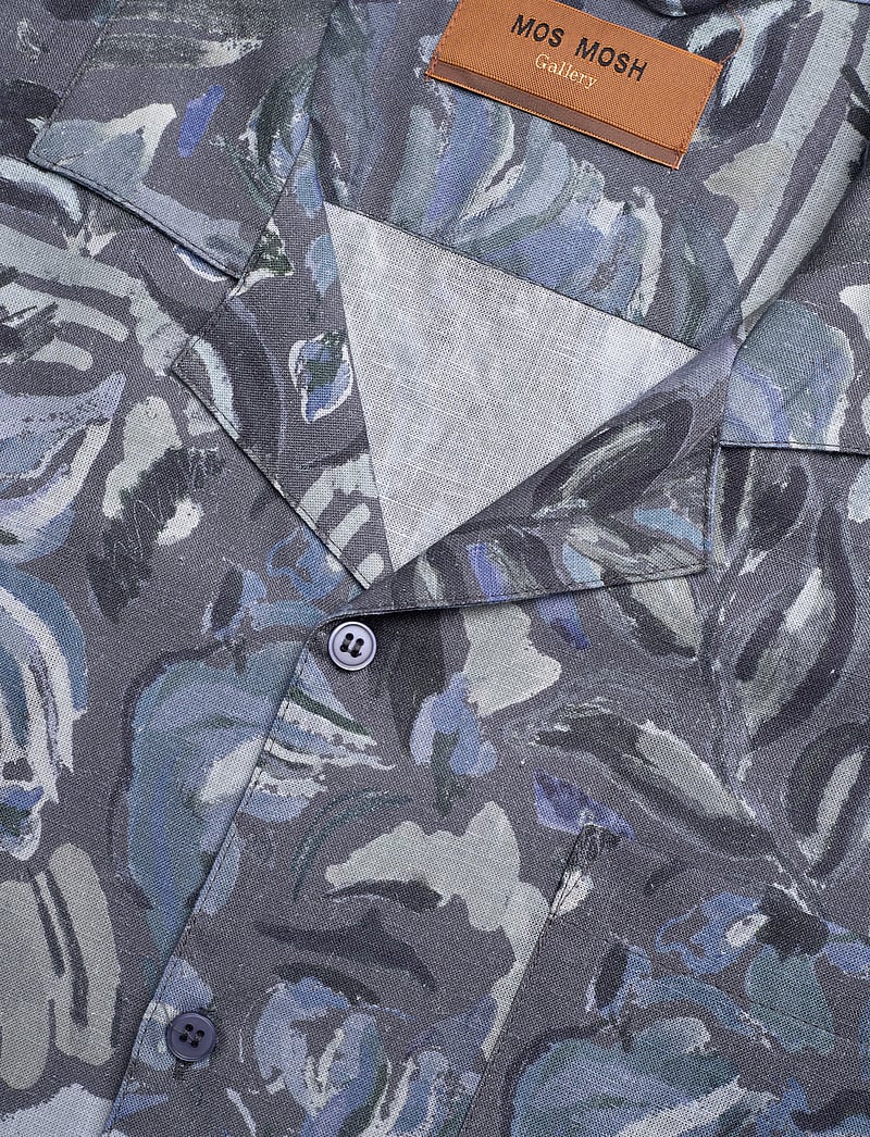 Mos Mosh Gallery - MMGBabel Sun Linen SS Shirt - koszule lniane - indigo navy - 3