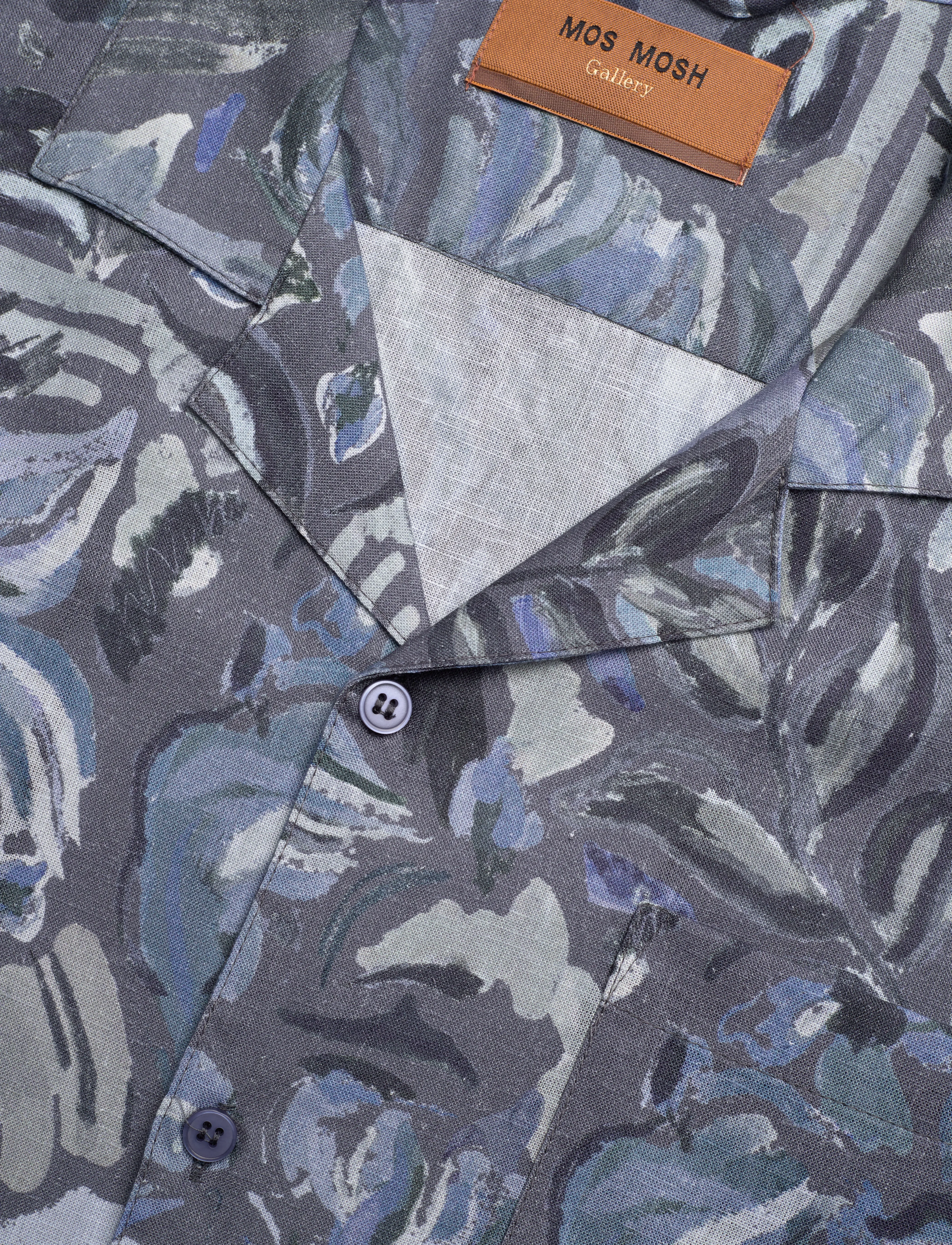Mos Mosh Gallery - MMGBabel Sun Linen SS Shirt - indigo navy - 3