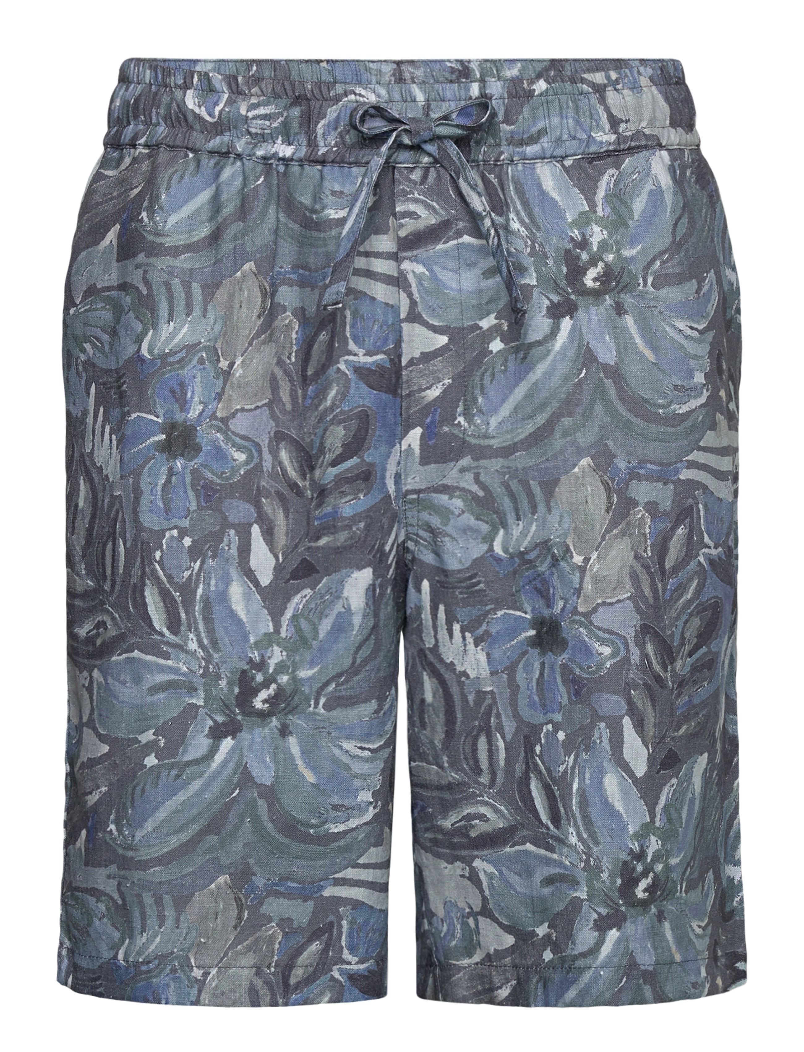 Mos Mosh Gallery Mmgholt Sun Linen Shorts, M Short, Blue, Shorts > Linen Shorts, Herre