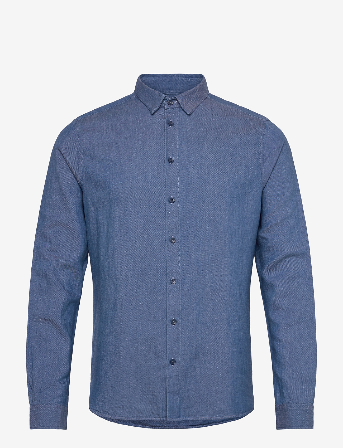 Mos Mosh Gallery - MMGMarco Chambray Shirt - linneskjortor - marine blue - 0
