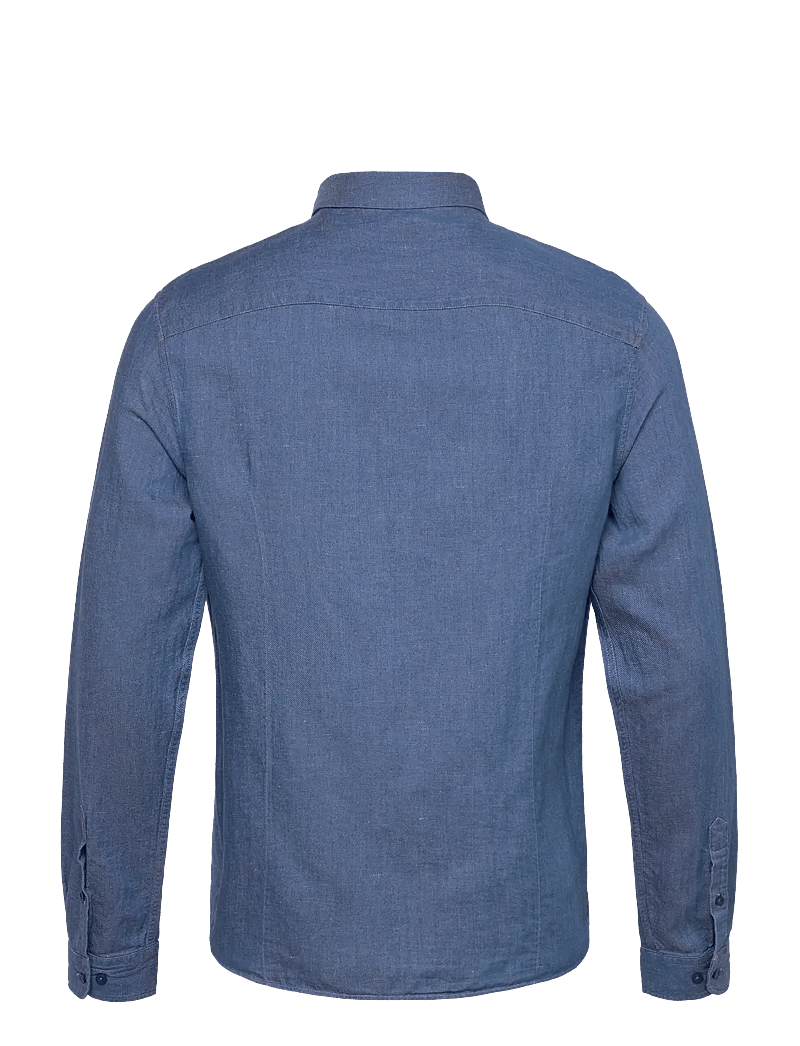 Mos Mosh Gallery - MMGMarco Chambray Shirt - hørskjorter - marine blue - 1
