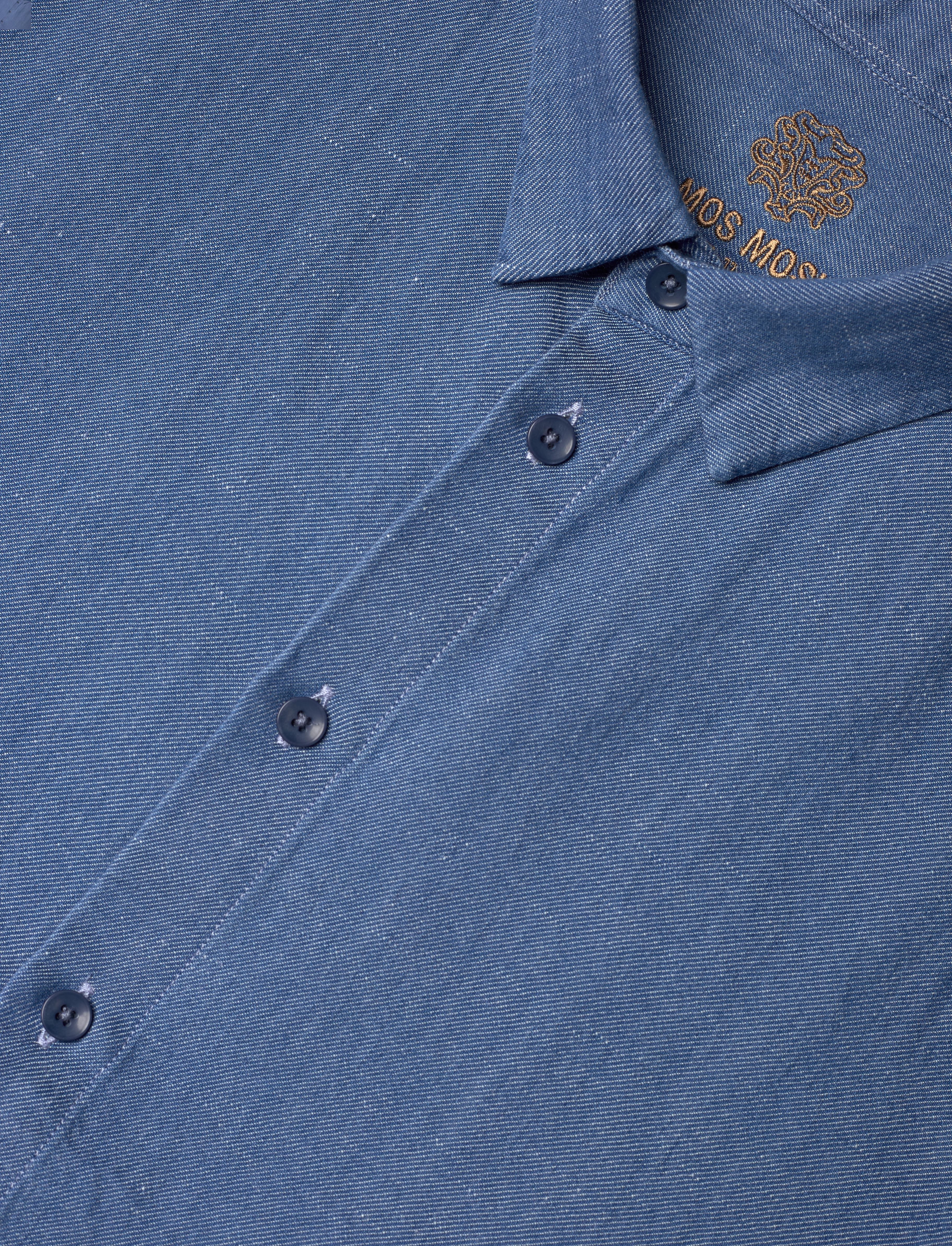 Mos Mosh Gallery - MMGMarco Chambray Shirt - linased särgid - marine blue - 3
