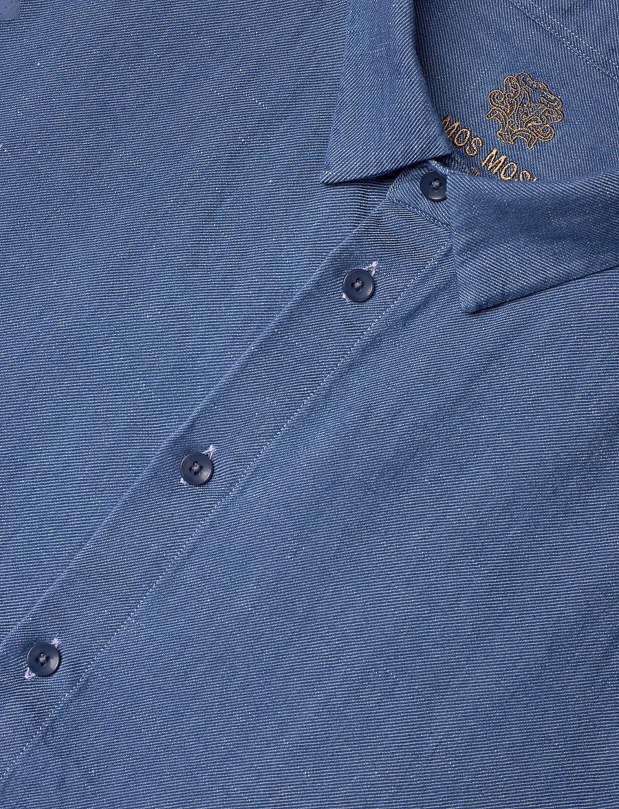 Mos Mosh Gallery - MMGMarco Chambray Shirt - linased särgid - marine blue - 3