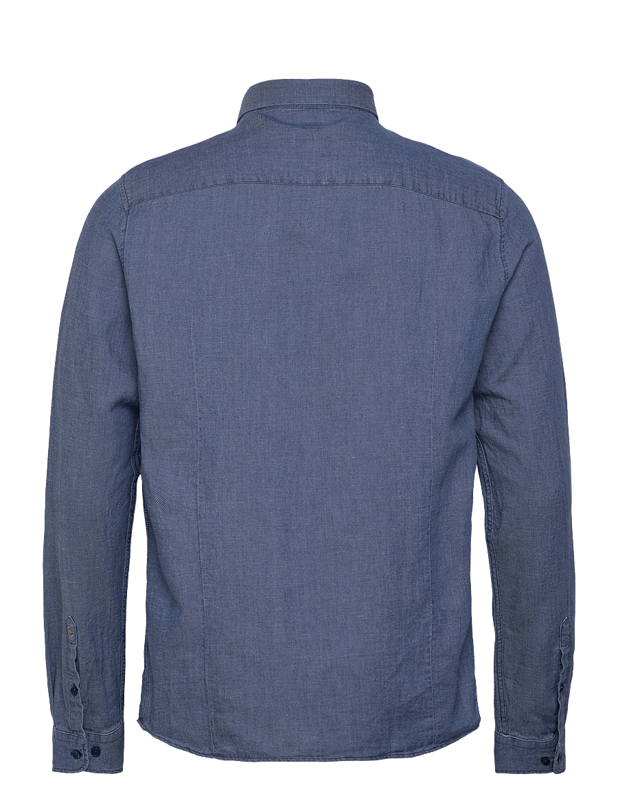Mos Mosh Gallery - MMGMarco Chambray Shirt - linen shirts - navy - 1