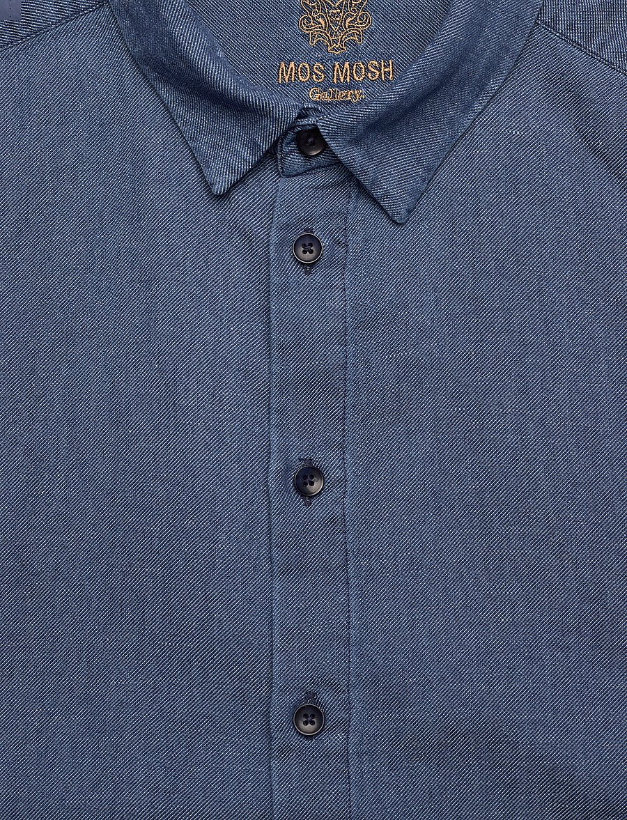 Mos Mosh Gallery - MMGMarco Chambray Shirt - linen shirts - navy - 2