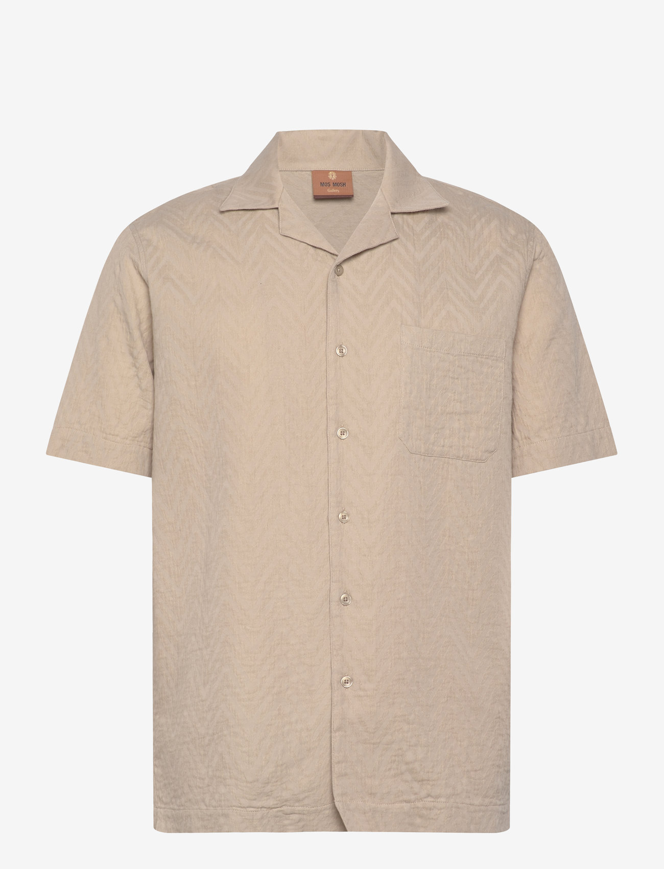 Mos Mosh Gallery - MMGMarco Cuban Rosacel - lühikeste varrukatega särgid - warm beige - 0