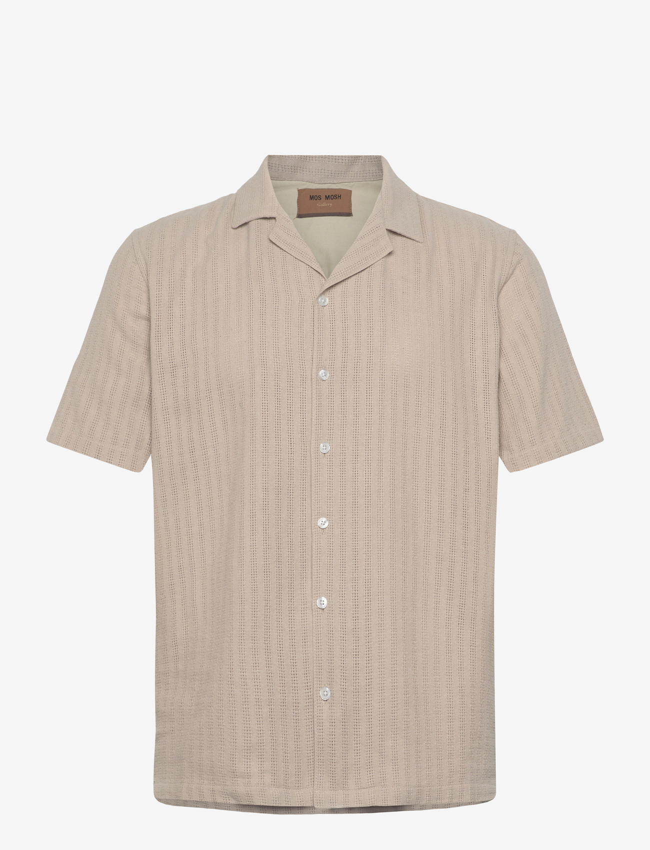 Mos Mosh Gallery - MMGJoe Basso SS Shirt - kortærmede skjorter - chateau gray - 1