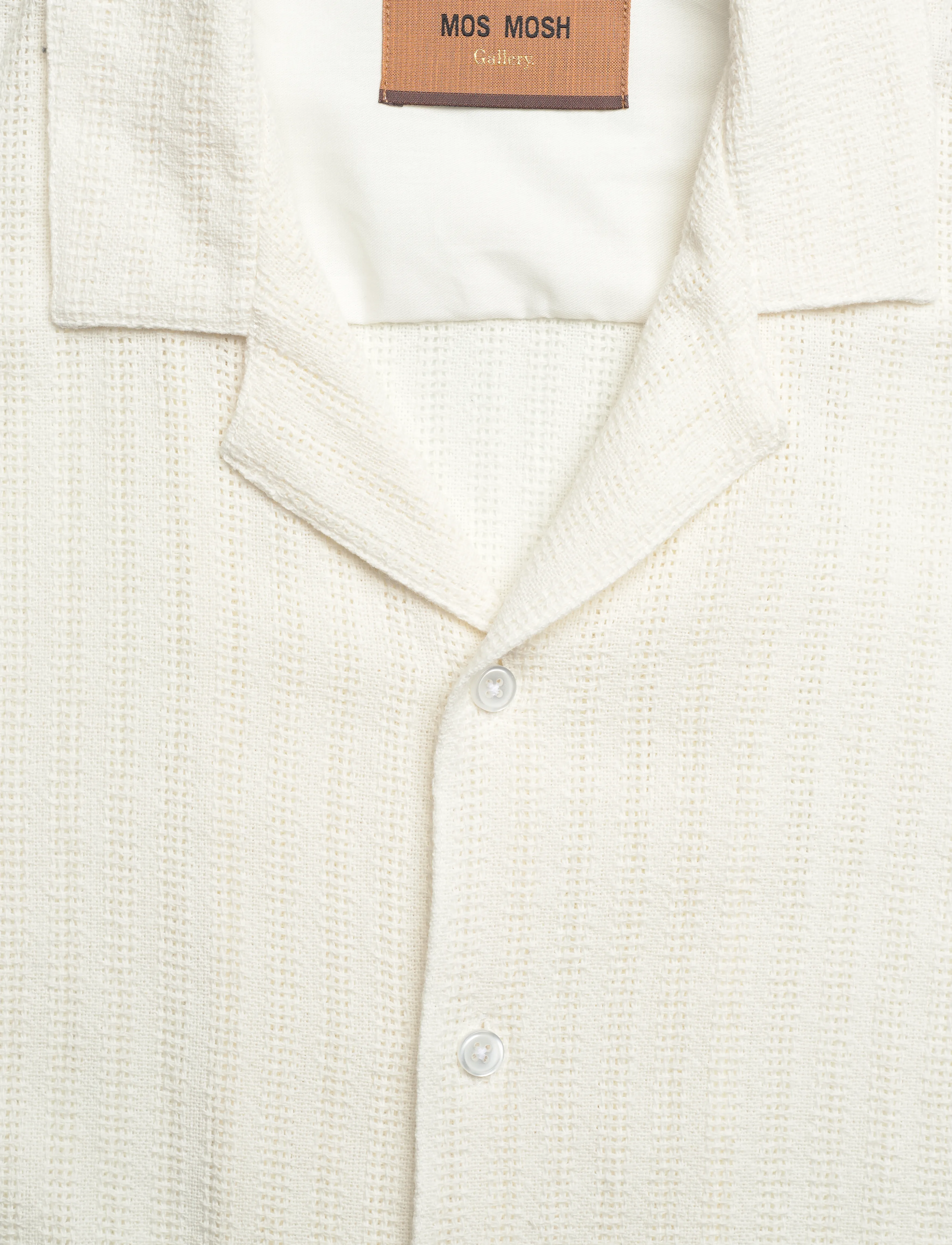 Mos Mosh Gallery - MMGJoe Basso SS Shirt - kortærmede skjorter - offwhite - 2