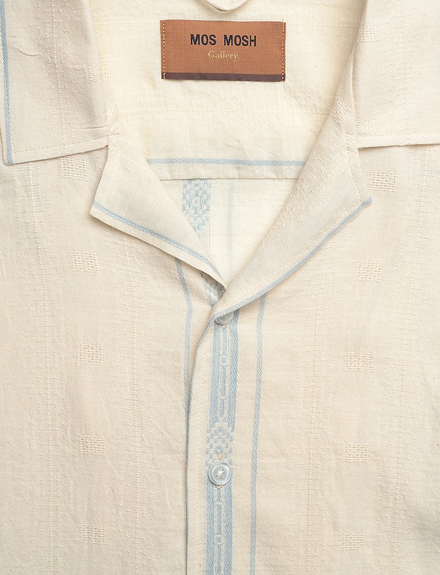 Mos Mosh Gallery - MMGJoe Provenza SS Shirt - kurzarmhemden - clear blue - 2