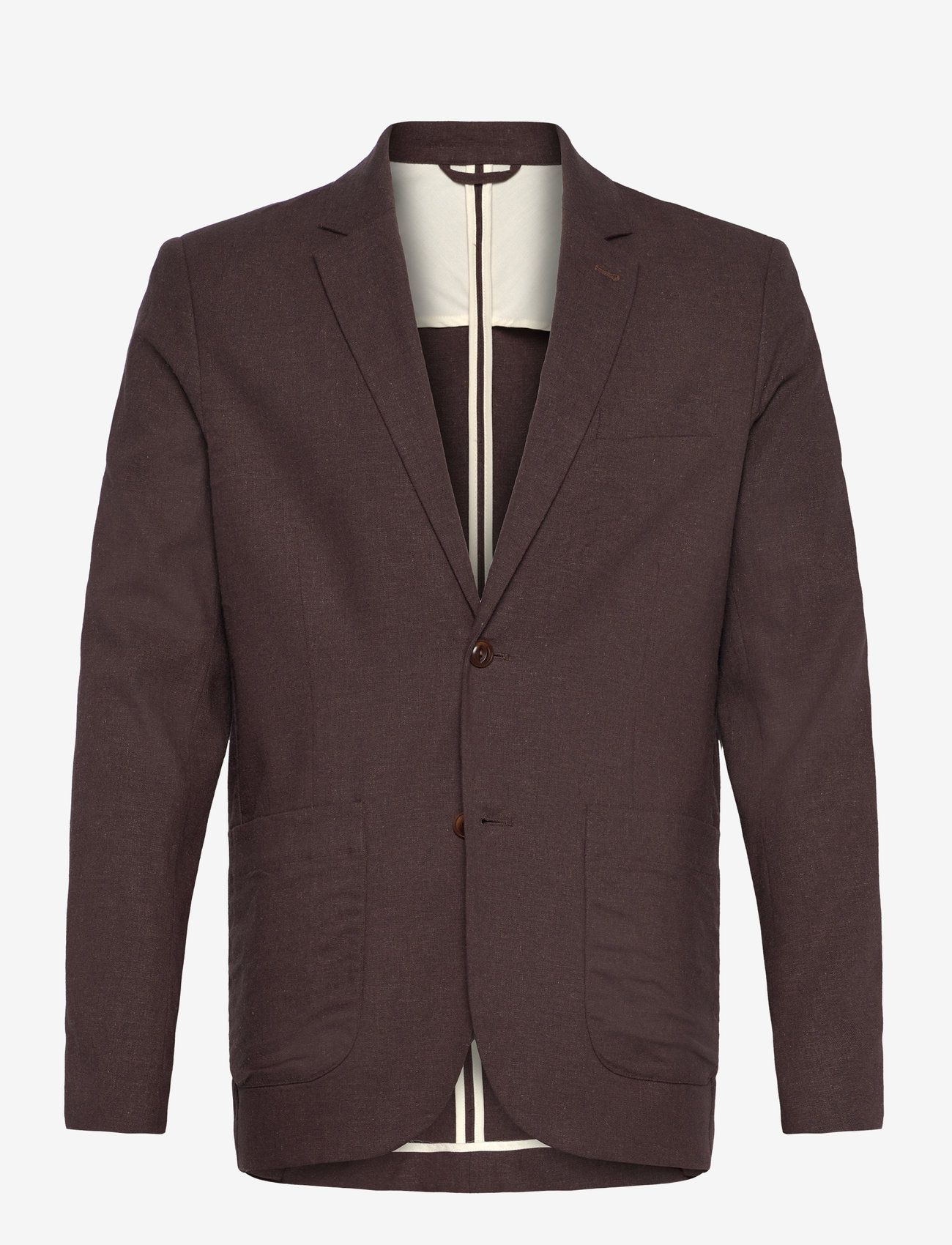 Mos Mosh Gallery - MMGWilliams Plage Blazer - linen blazers - chocolate chip melange - 0