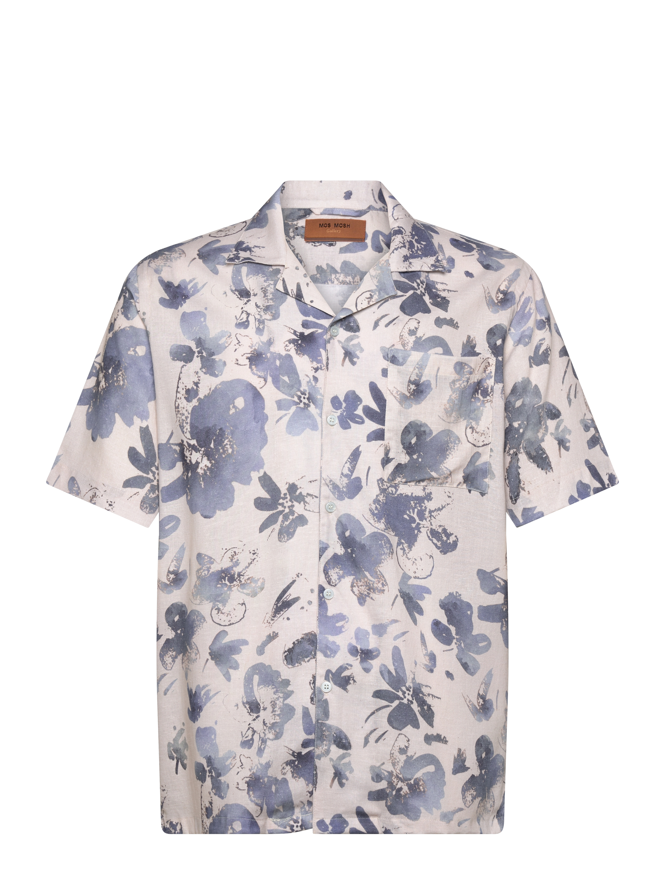 Mos Mosh Gallery MMGBabel Linen Shirt - Deals - ECRU / blue