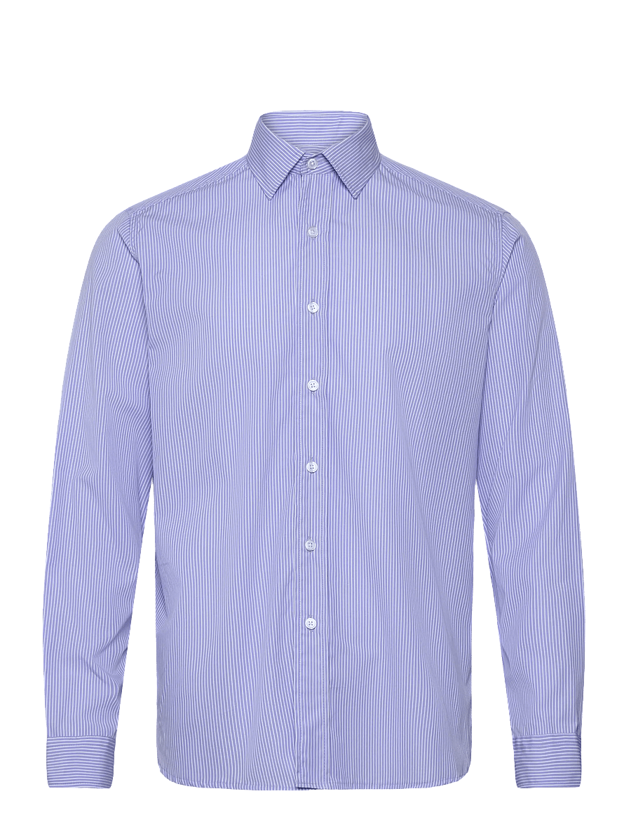 Mos Mosh Gallery - MMGMassa Stripe Shirt - strīpaini krekli - light blue stripe - 0
