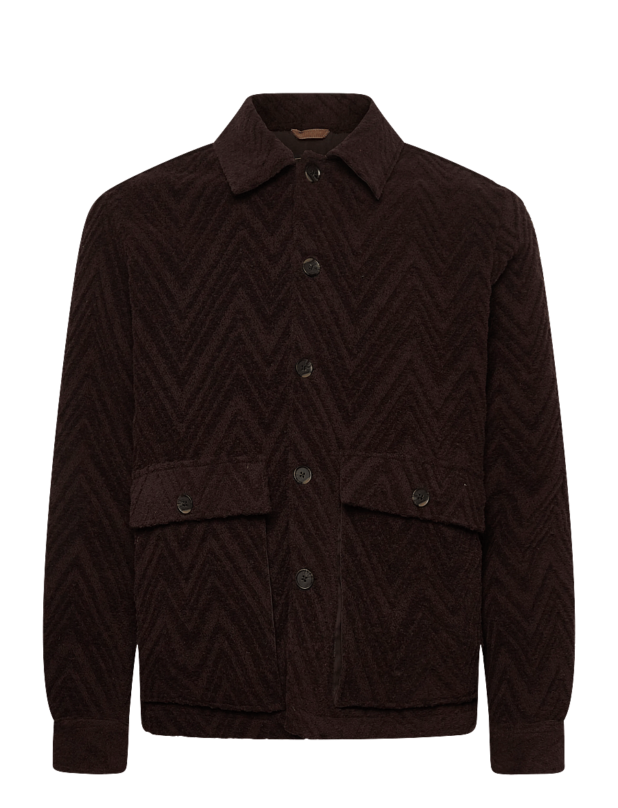 Mos Mosh Gallery - MMGLuis Clair Jacquard Jacket - herbstjacken - chocolate brown - 1