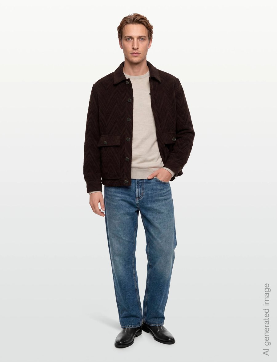 Mos Mosh Gallery - MMGLuis Clair Jacquard Jacket - herbstjacken - chocolate brown - 0
