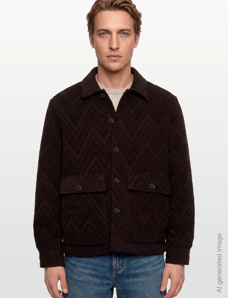 Mos Mosh Gallery - MMGLuis Clair Jacquard Jacket - herbstjacken - chocolate brown - 3