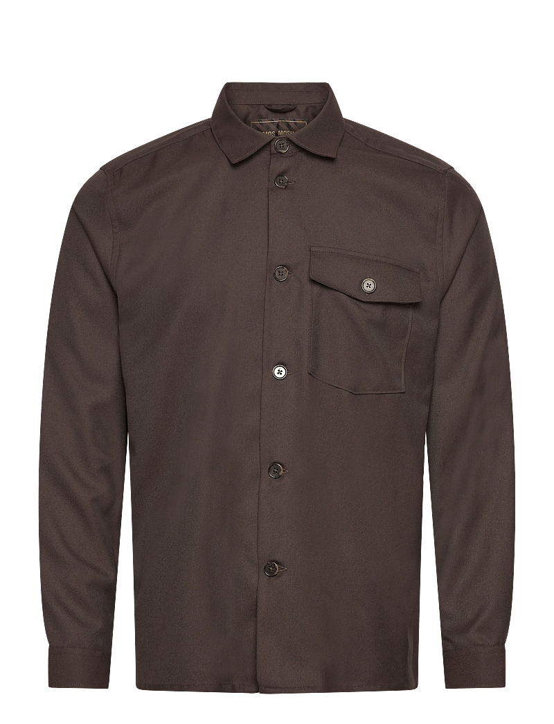 Mos Mosh Gallery - MMGNole Serge Overshirt - nach anlass kaufen - chocolate brown - 0