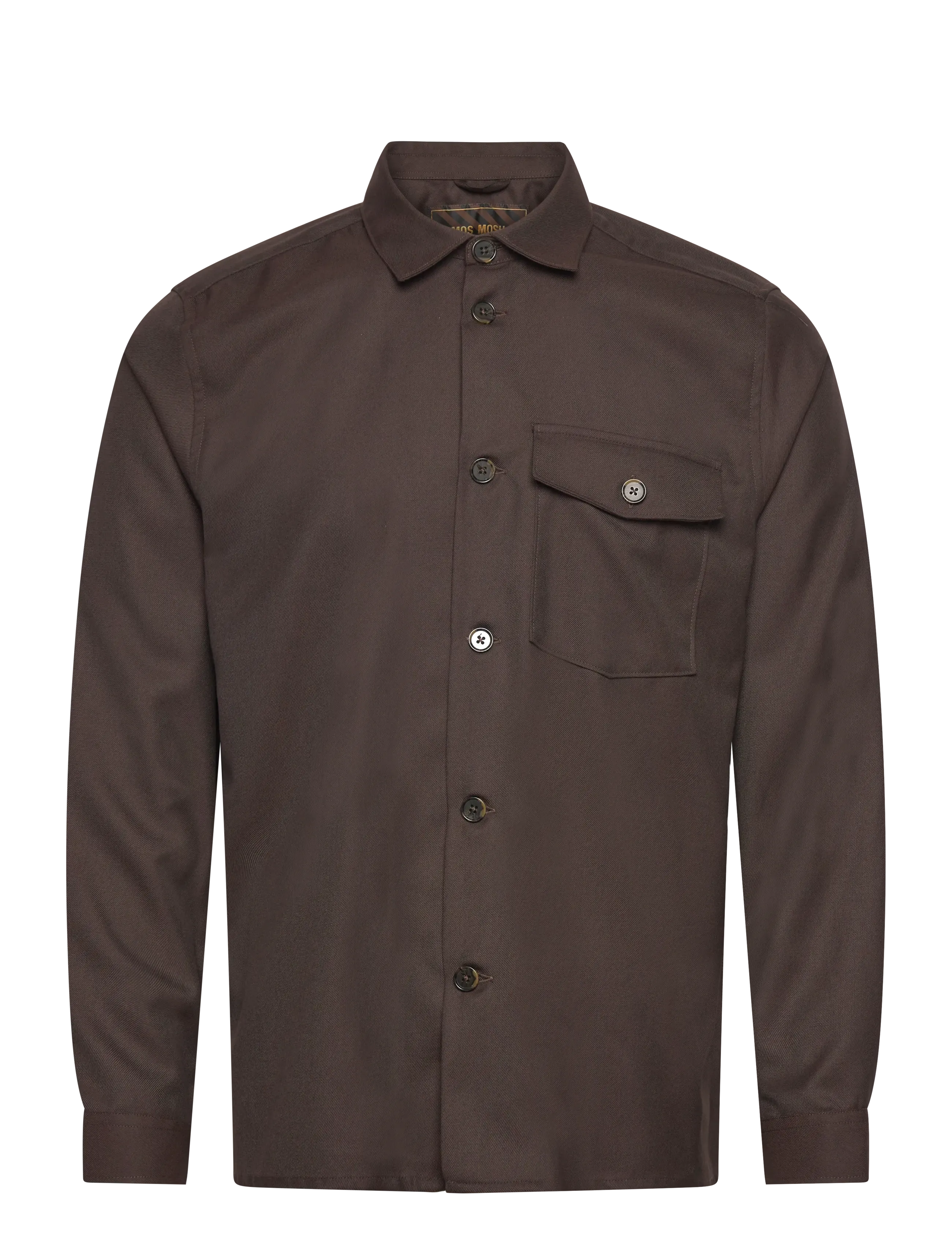 Mos Mosh Gallery MMGNole Serge Overshirt - Overshirts - CHOCOLATE BROWN / brown