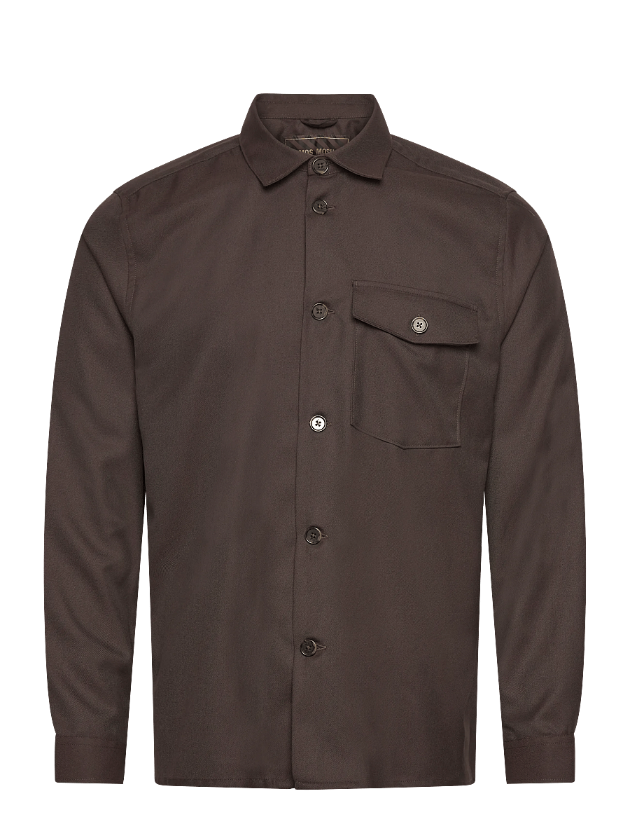 Mos Mosh Gallery - MMGNole Serge Overshirt - nach anlass kaufen - chocolate brown - 0