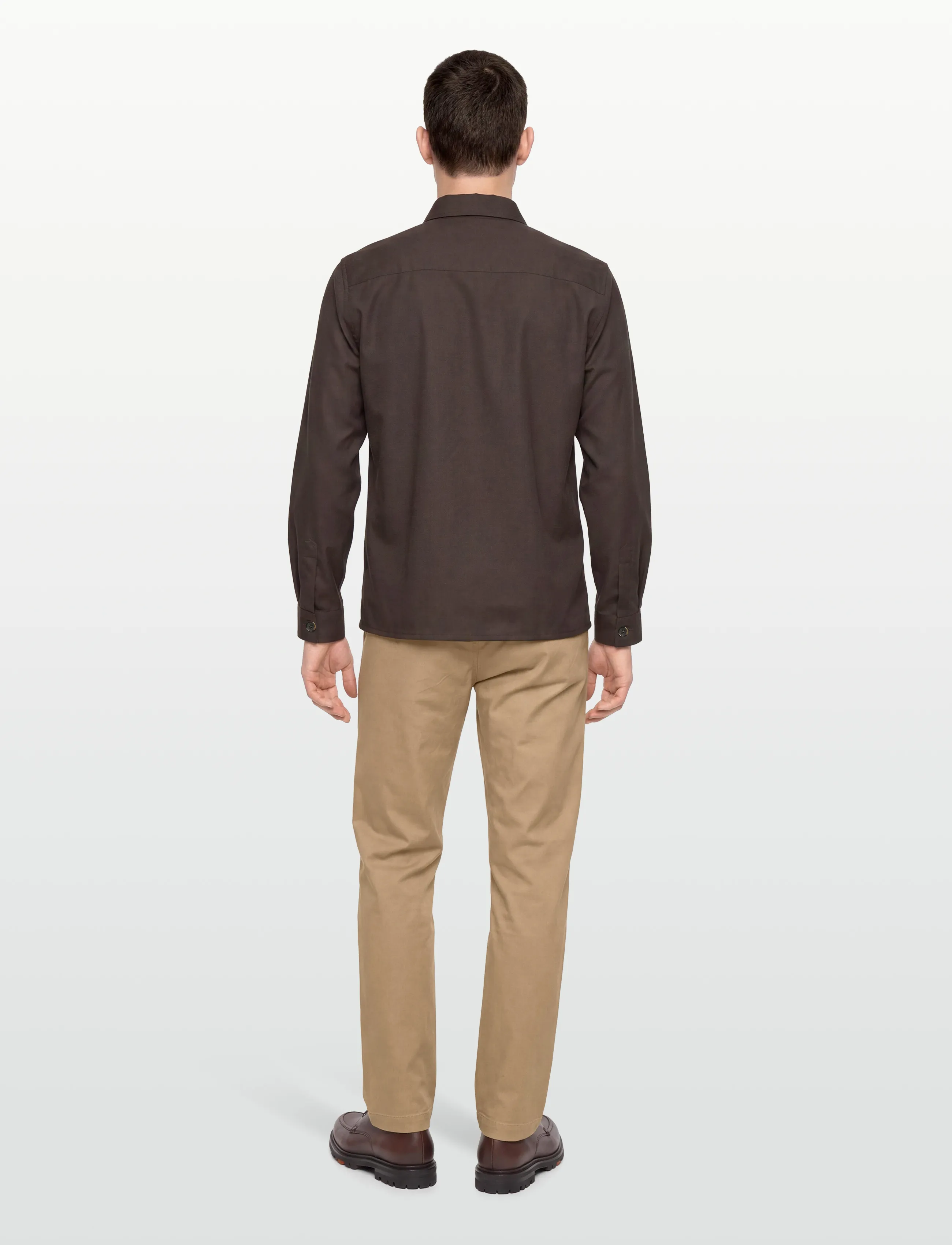 Mos Mosh Gallery - MMGNole Serge Overshirt - mænd - chocolate brown - 4