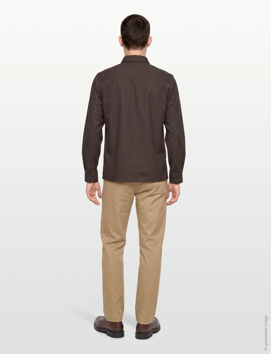 Mos Mosh Gallery - MMGNole Serge Overshirt - Überhemden - chocolate brown - 4