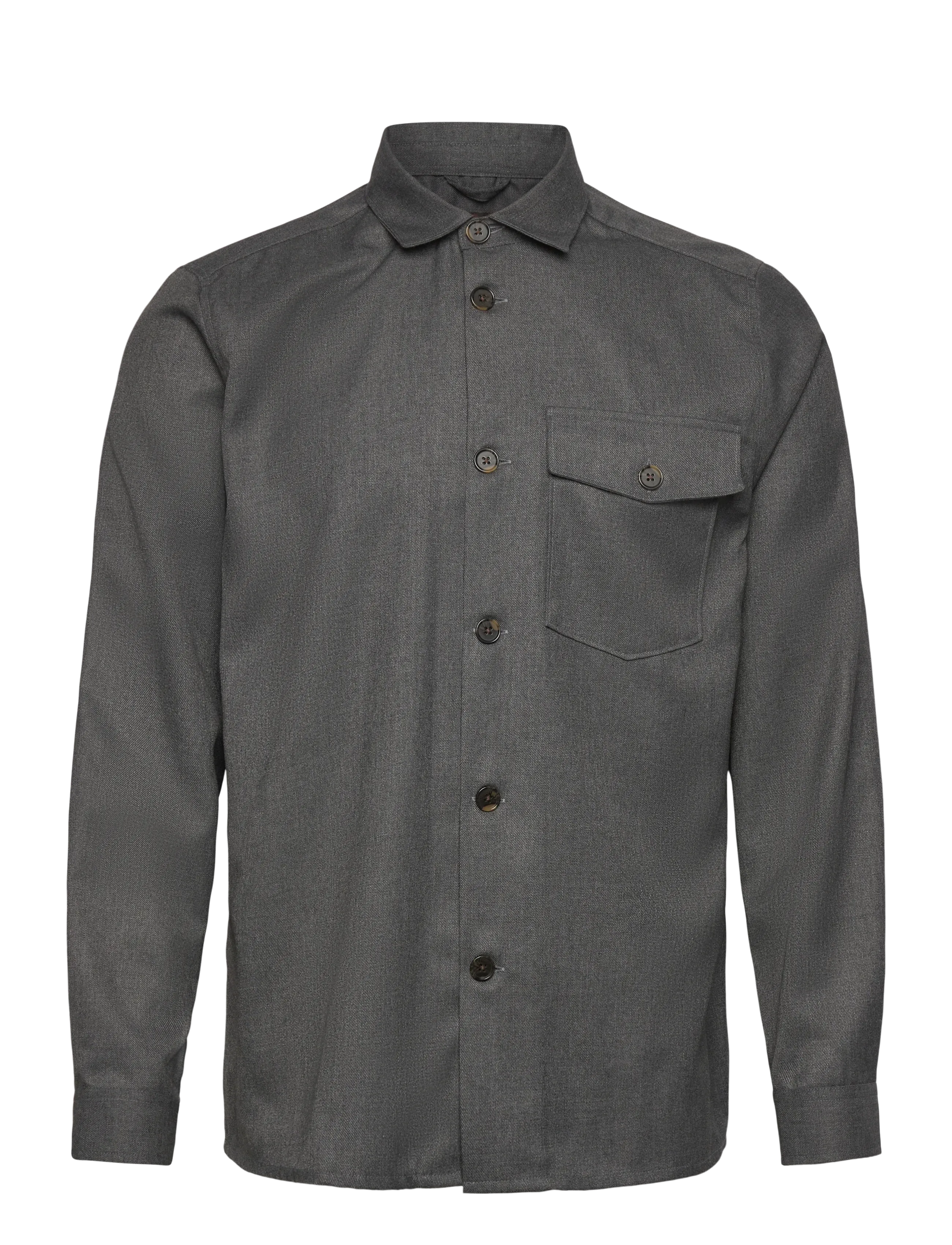 Mos Mosh Gallery MMGNole Serge Overshirt - Pealissärgid - GREY MELANGE / grey