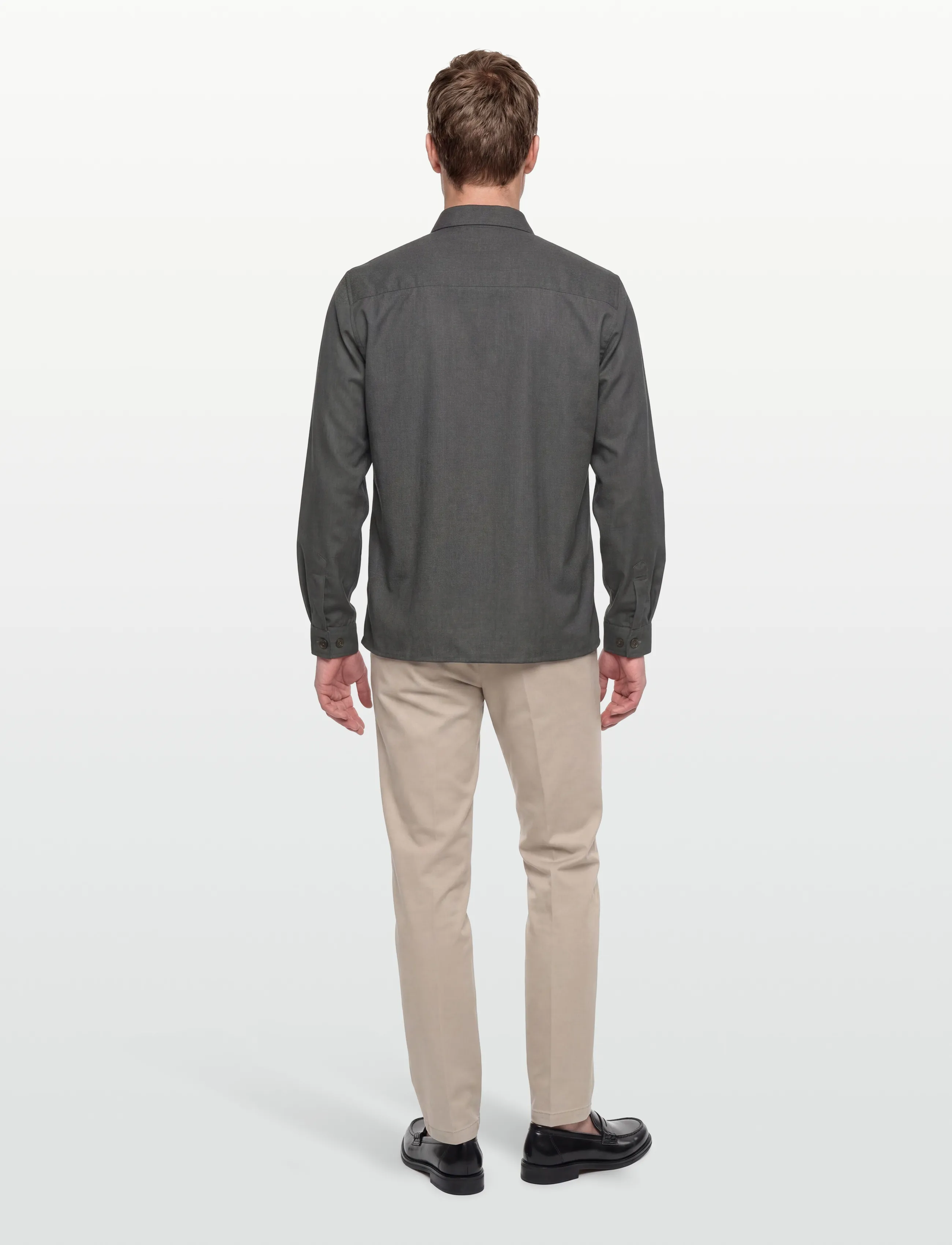 Mos Mosh Gallery - MMGNole Serge Overshirt - herren - grey melange - 4