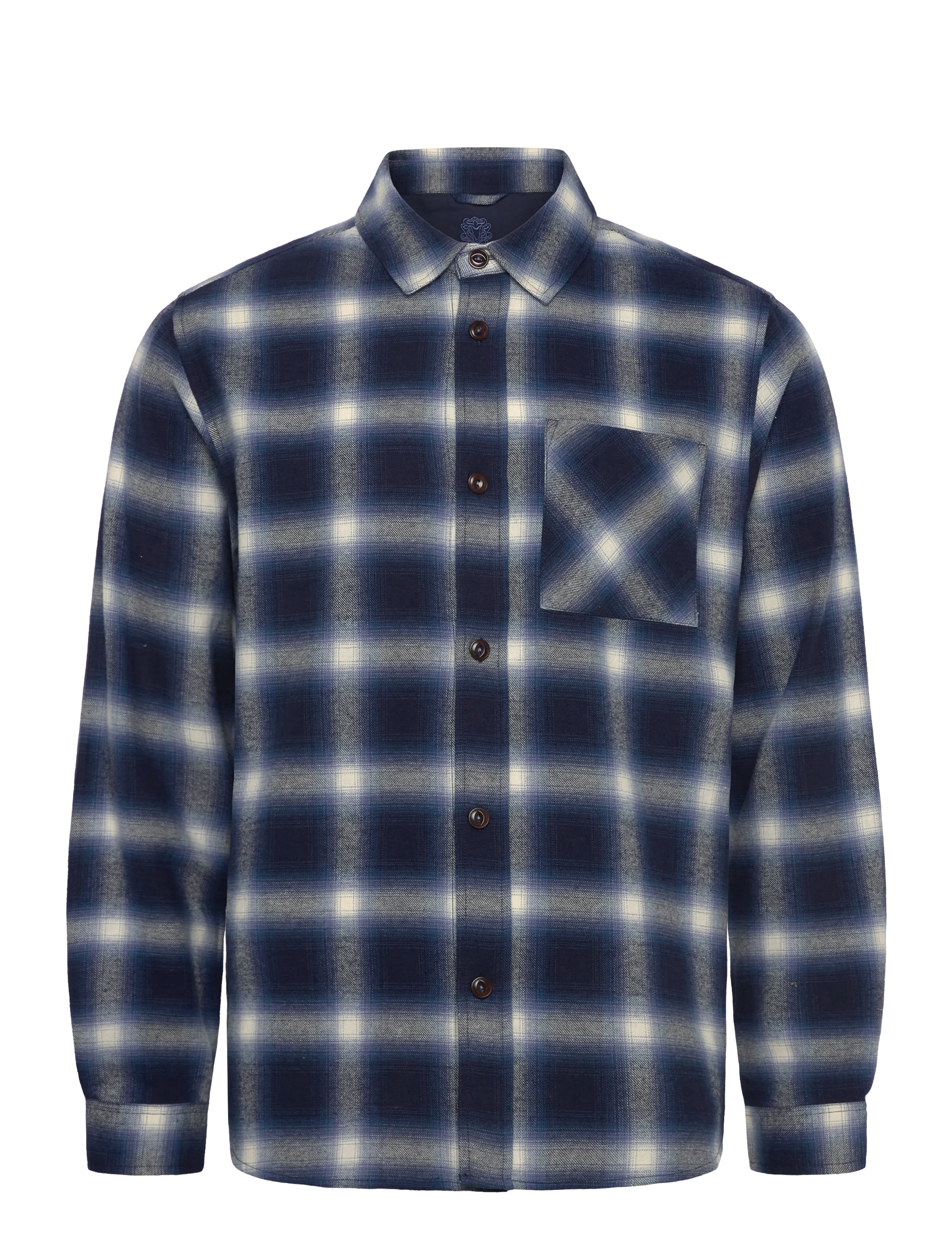 Mos Mosh Gallery Mmgdavid Shadow Overshirt, XL, Shirts, Marineblau - Flannel Männerswear