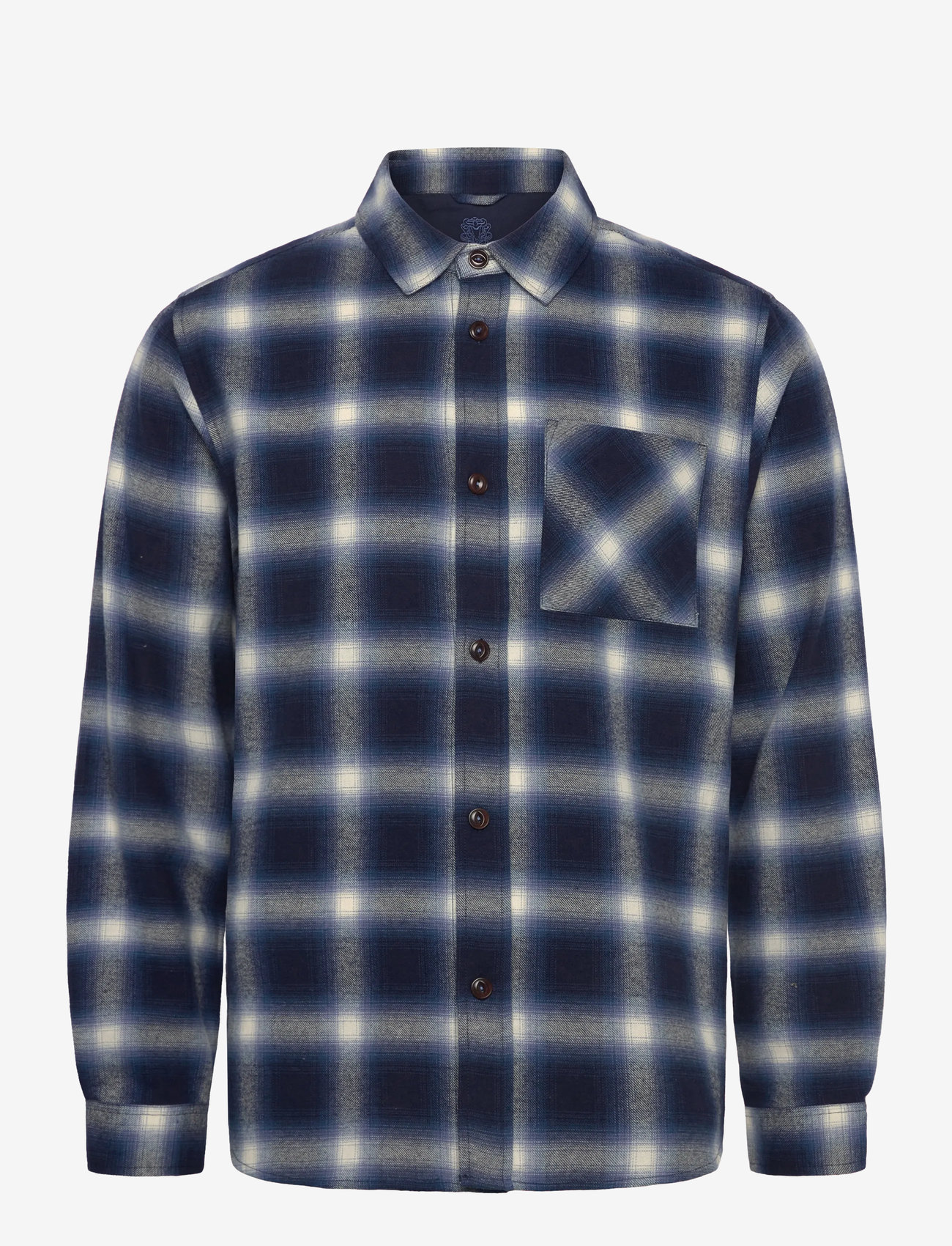 Mos Mosh Gallery - MMGDavid Shadow Overshirt - flanellskjortor - salute navy - 0