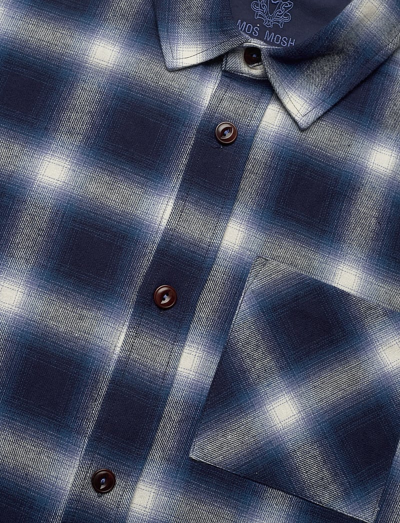 Mos Mosh Gallery - MMGDavid Shadow Overshirt - flanellskjortor - salute navy - 3