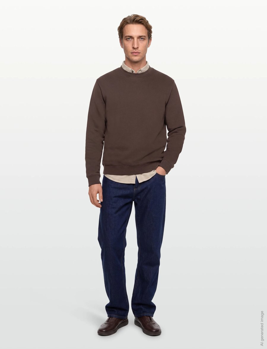 Mos Mosh Gallery - MMGFrench Faded Sweat - sweatshirts - chocolate brown - 0