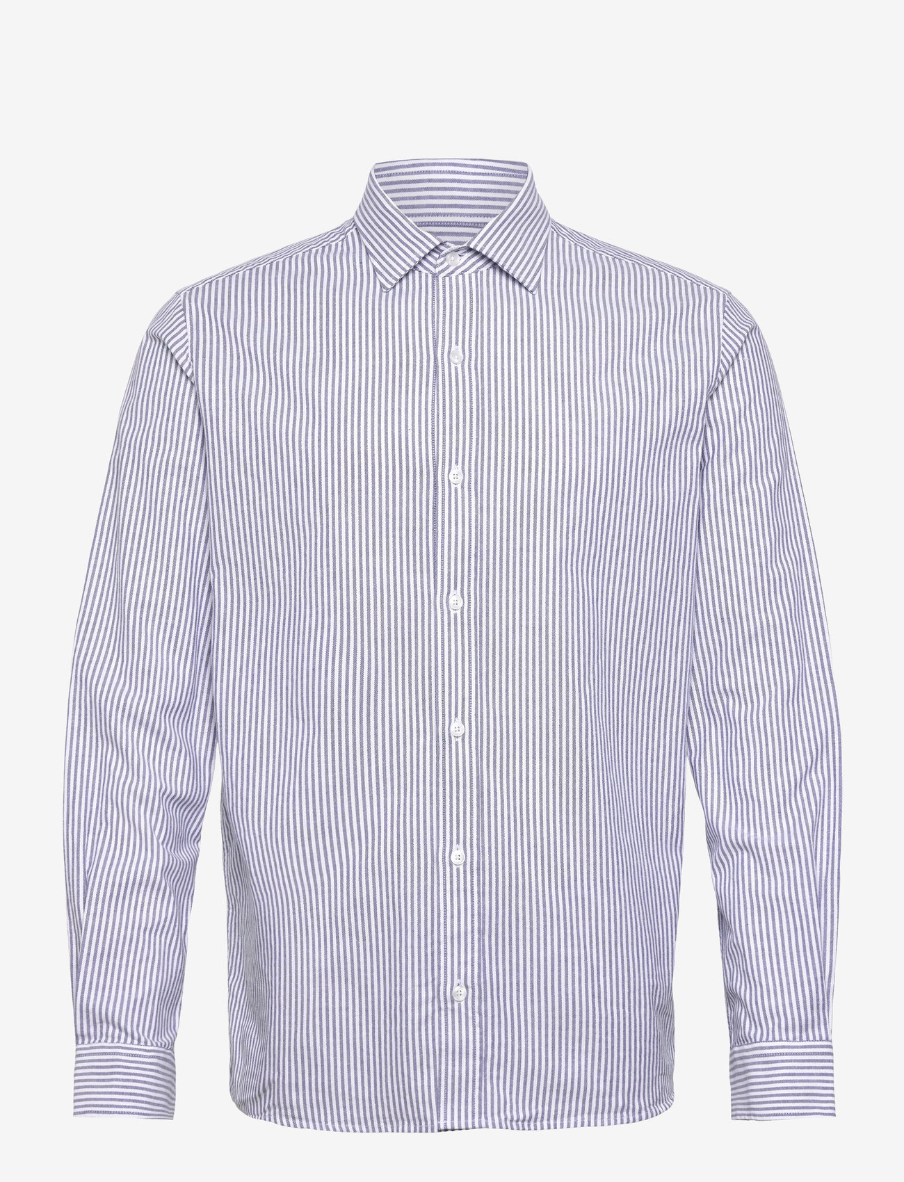 Mos Mosh Gallery - MMGMarco Oxford Stripe Shirt - striped shirts - light blue - 0