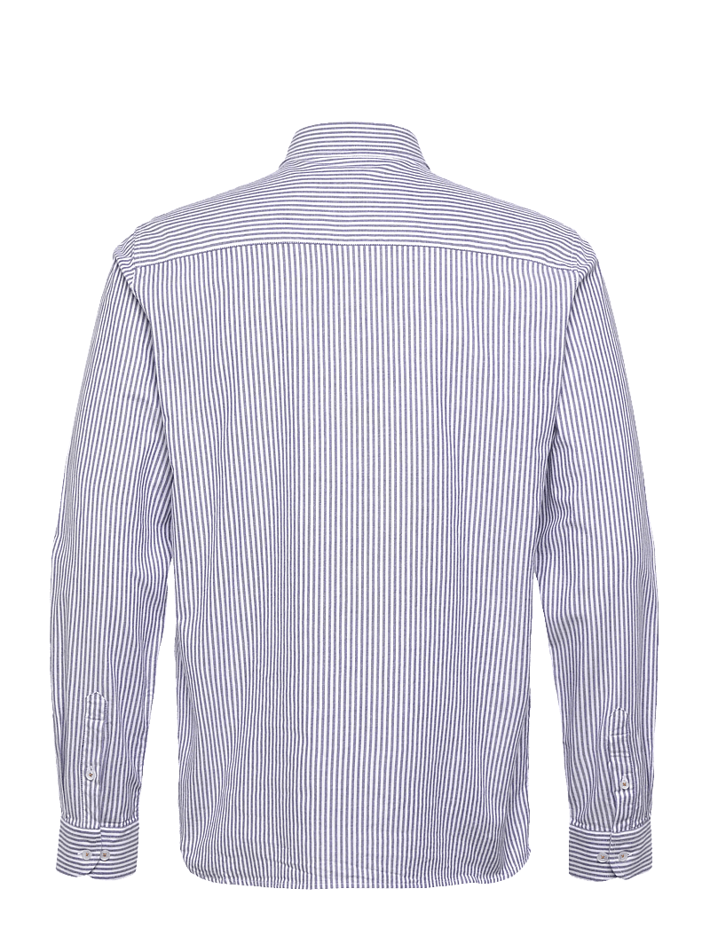 Mos Mosh Gallery - MMGMarco Oxford Stripe Shirt - striped shirts - light blue - 1