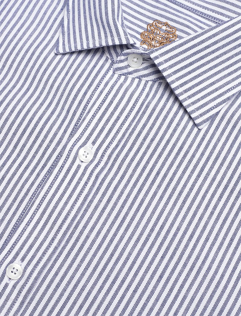 Mos Mosh Gallery - MMGMarco Oxford Stripe Shirt - striped shirts - light blue - 3