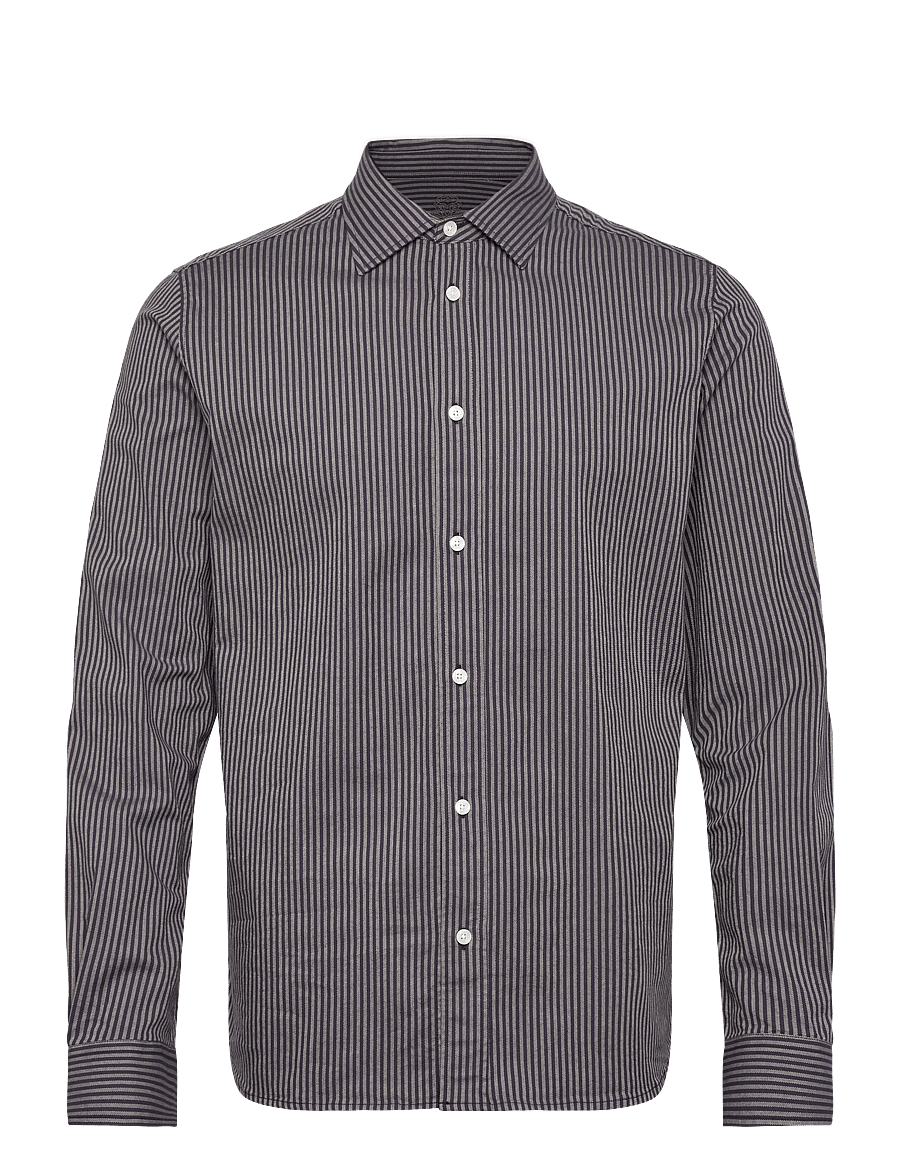 Mos Mosh Gallery - MMGMarco Oxford Stripe Shirt - stribede skjorter - salute navy - 1