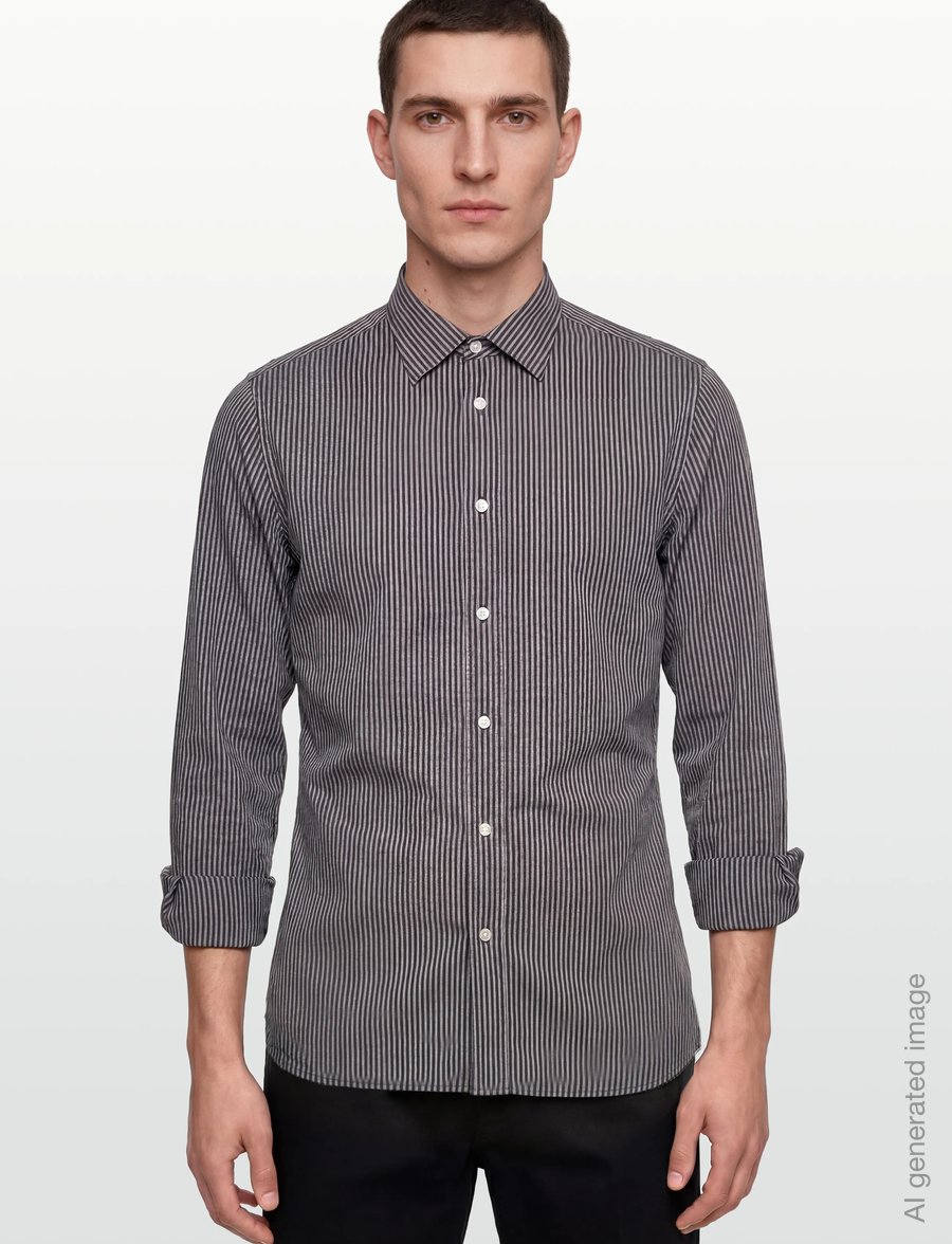 Mos Mosh Gallery - MMGMarco Oxford Stripe Shirt - stribede skjorter - salute navy - 3