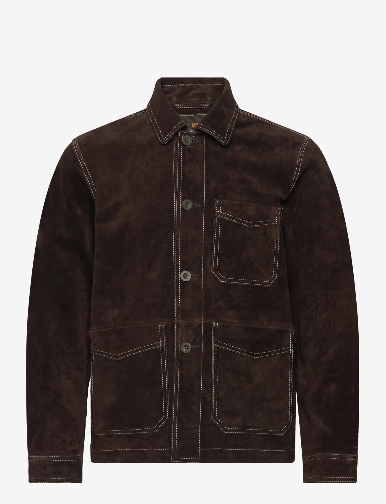 Mos Mosh Gallery - MMGJule Heavy-Suede Jacket - sügisjakid - chocolate brown - 0